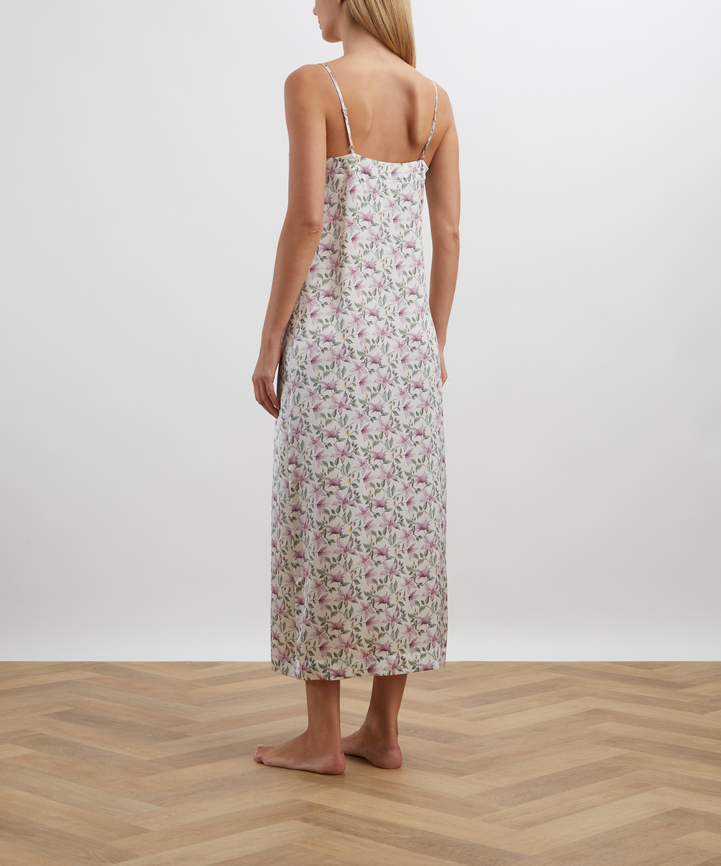 Liberty - Ava Fleur Silk-Satin Slip Dress with Lace Trim image number 3