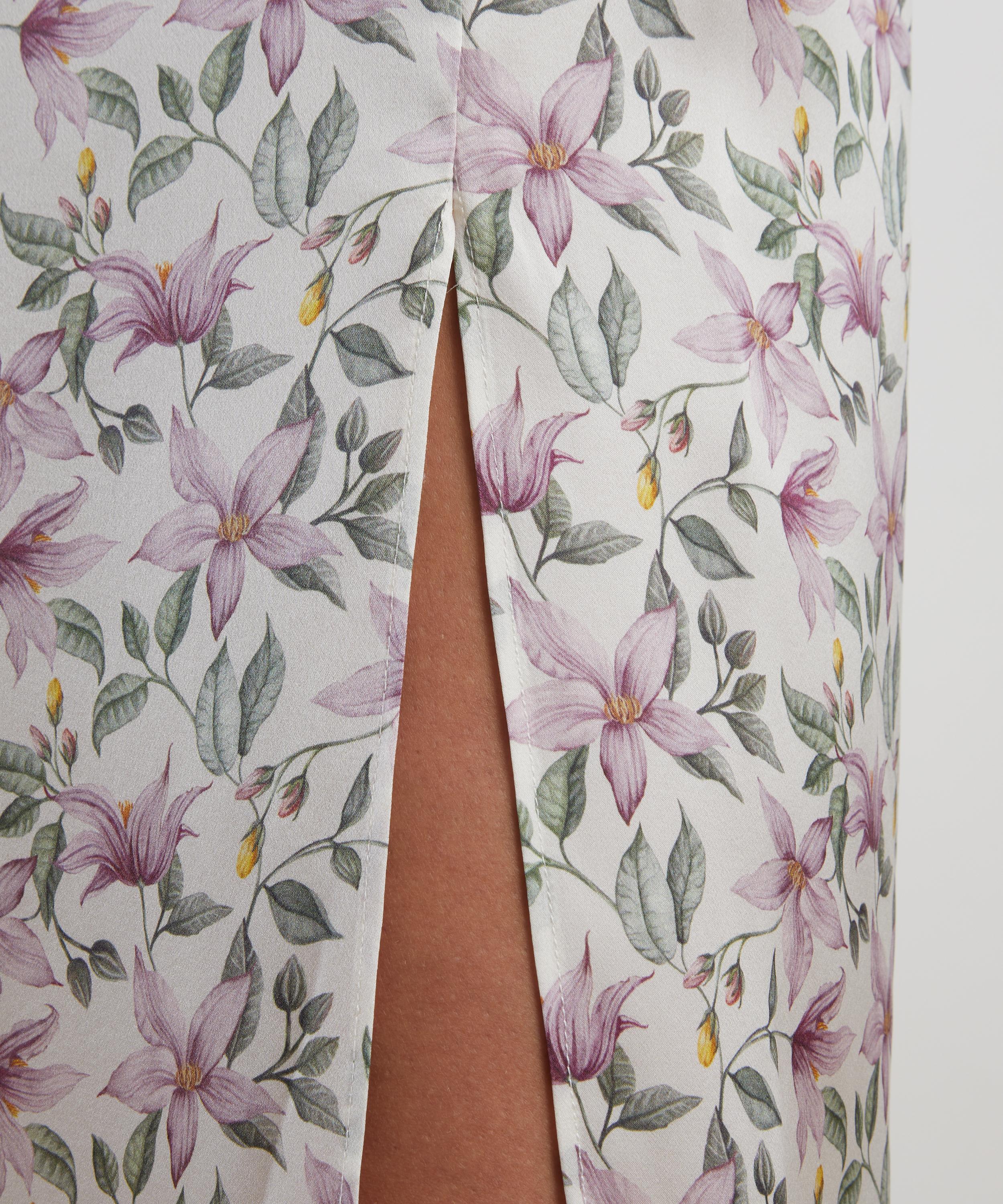 Liberty - Ava Fleur Silk-Satin Slip Dress with Lace Trim image number 4