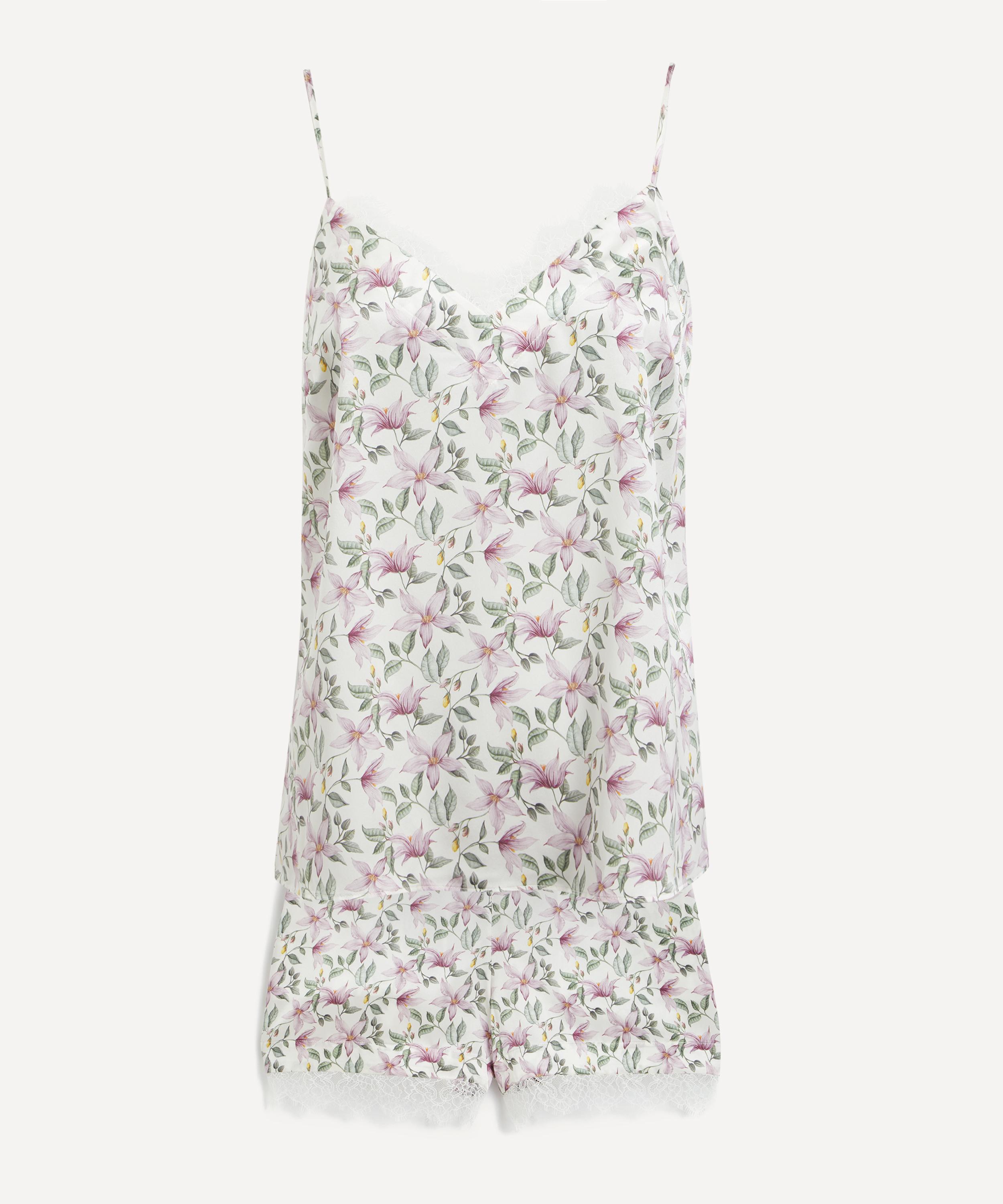 Liberty - Ava Fleur Silk-Satin Cami Set with Lace Trim image number 0