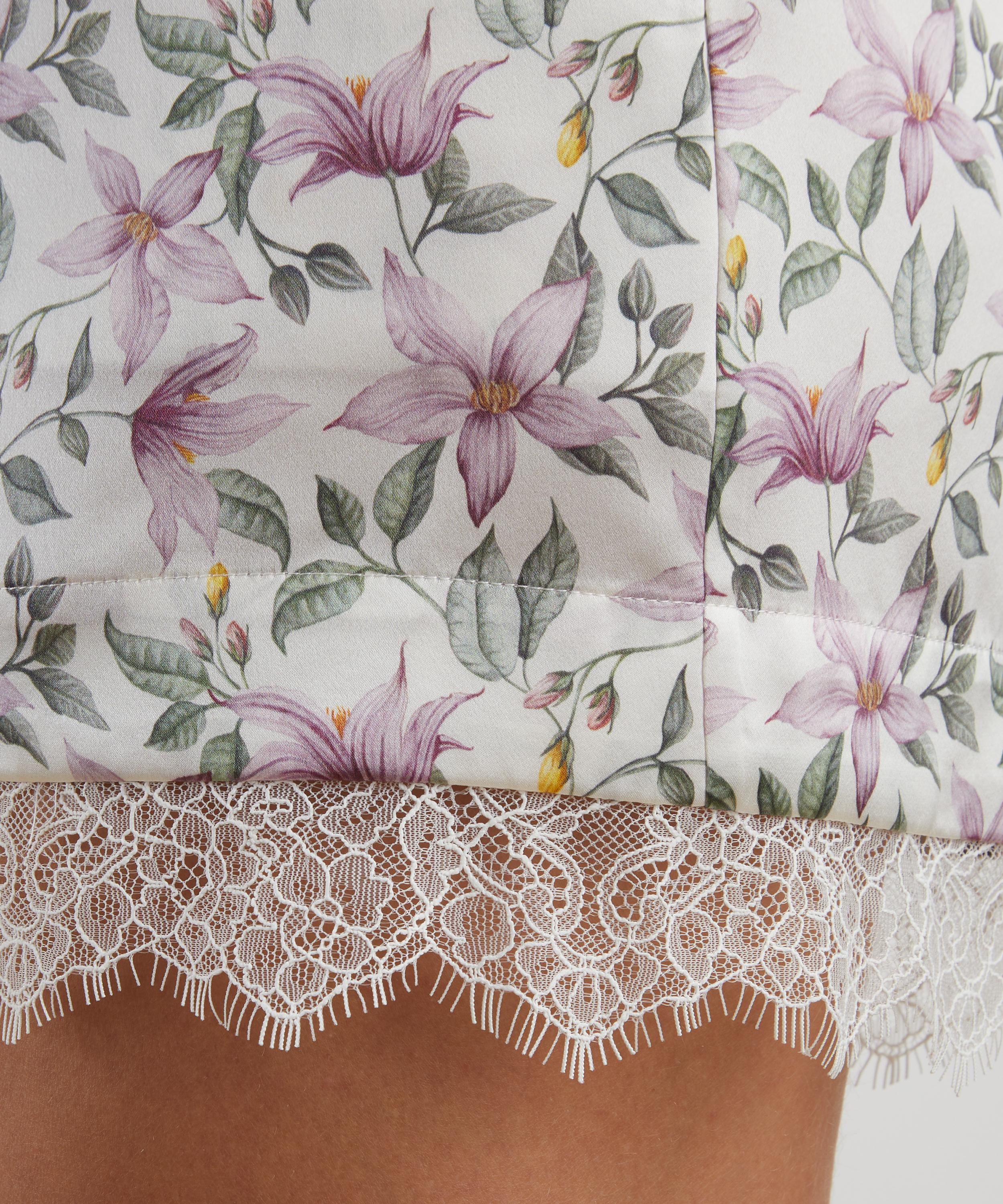 Liberty - Ava Fleur Silk-Satin Cami Set with Lace Trim image number 4