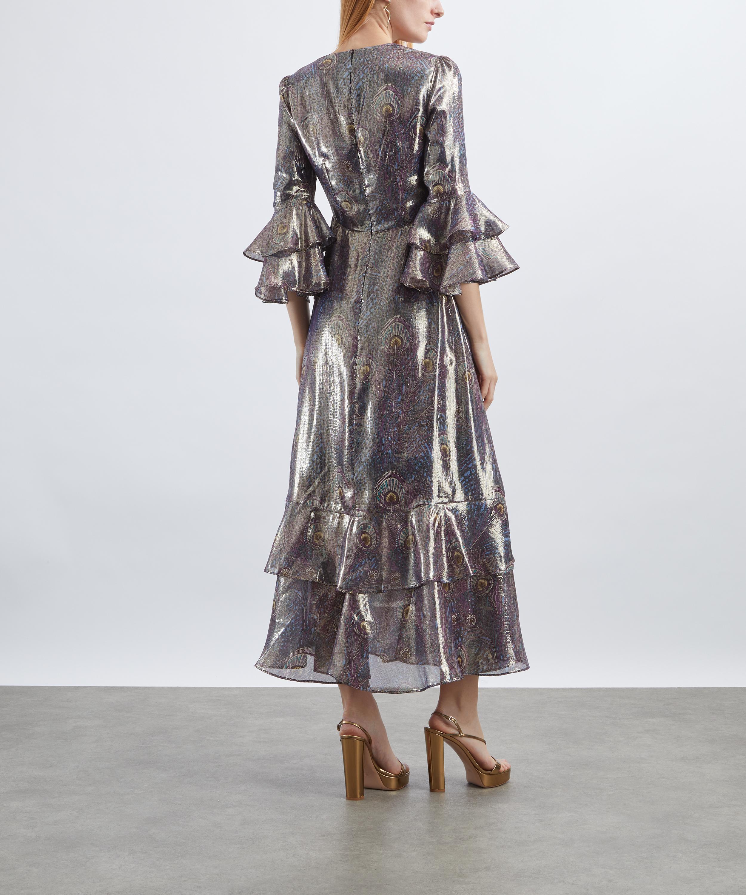 Liberty - Royal Hera Silk Lamé Gala Dress image number 3