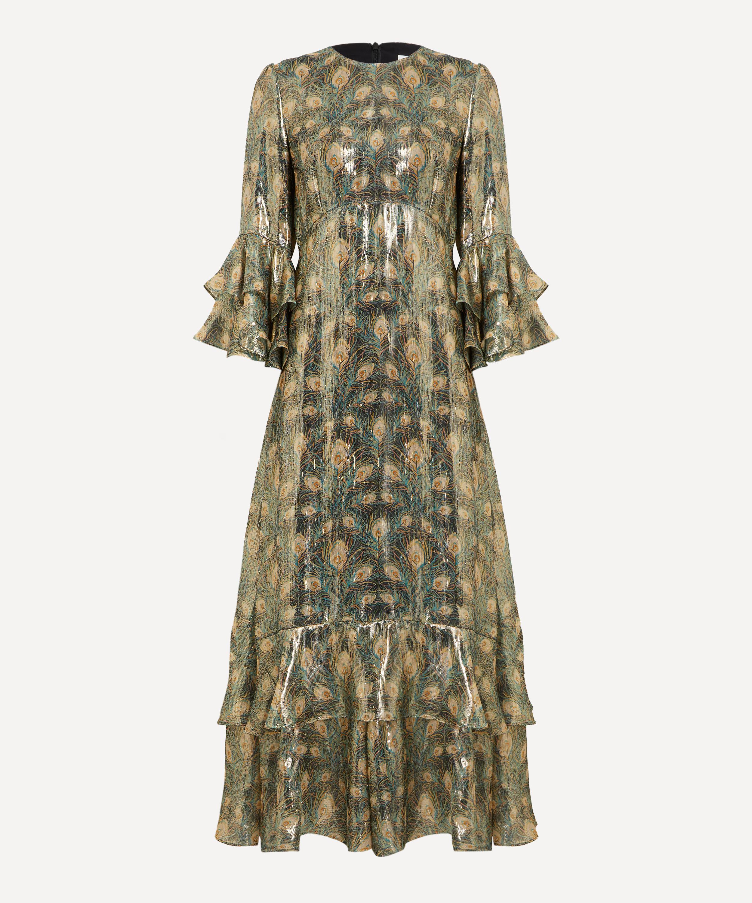 Liberty - Juno Feather Silk Lamé Gala Dress image number 0