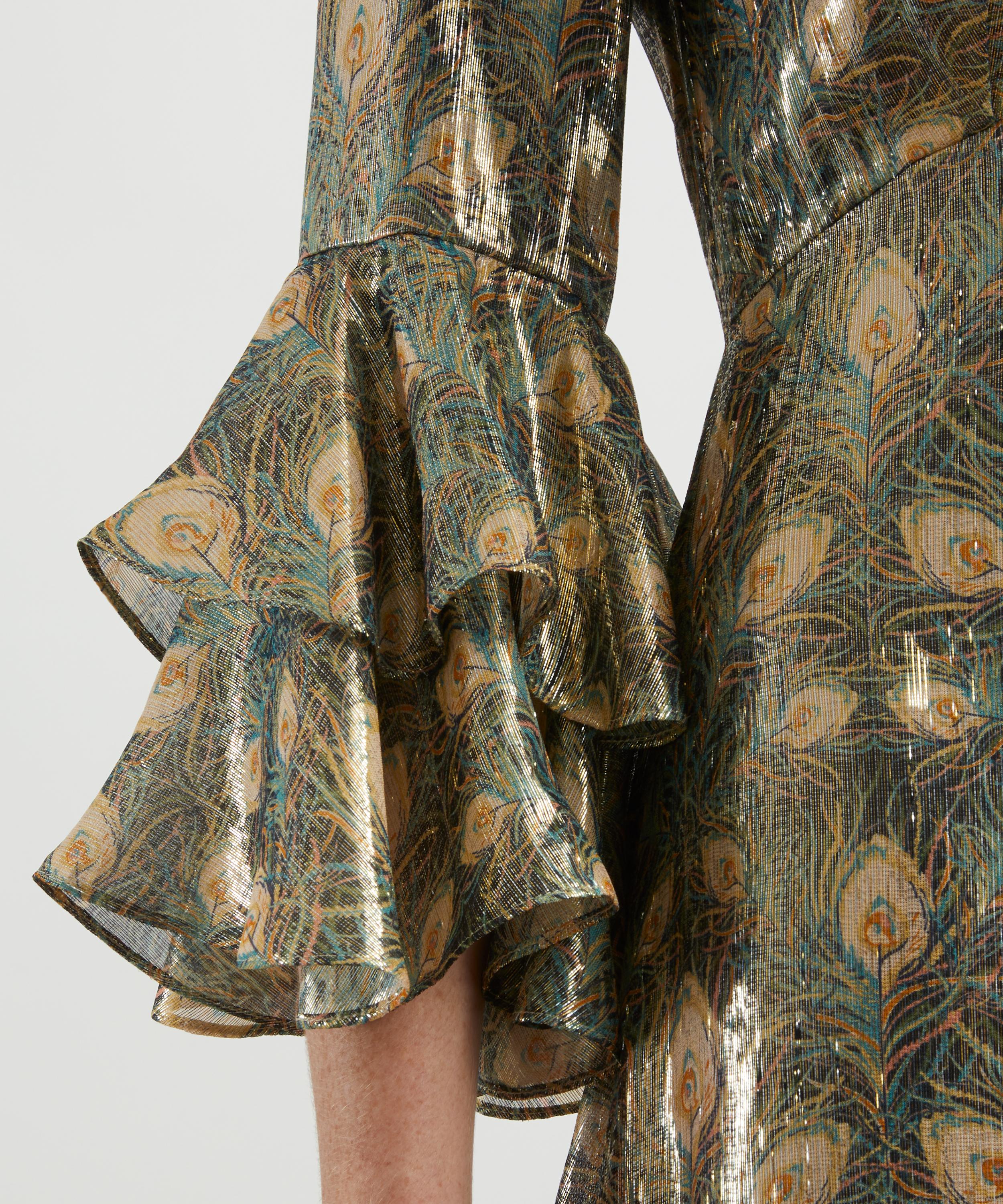 Liberty - Juno Feather Silk Lamé Gala Dress image number 4