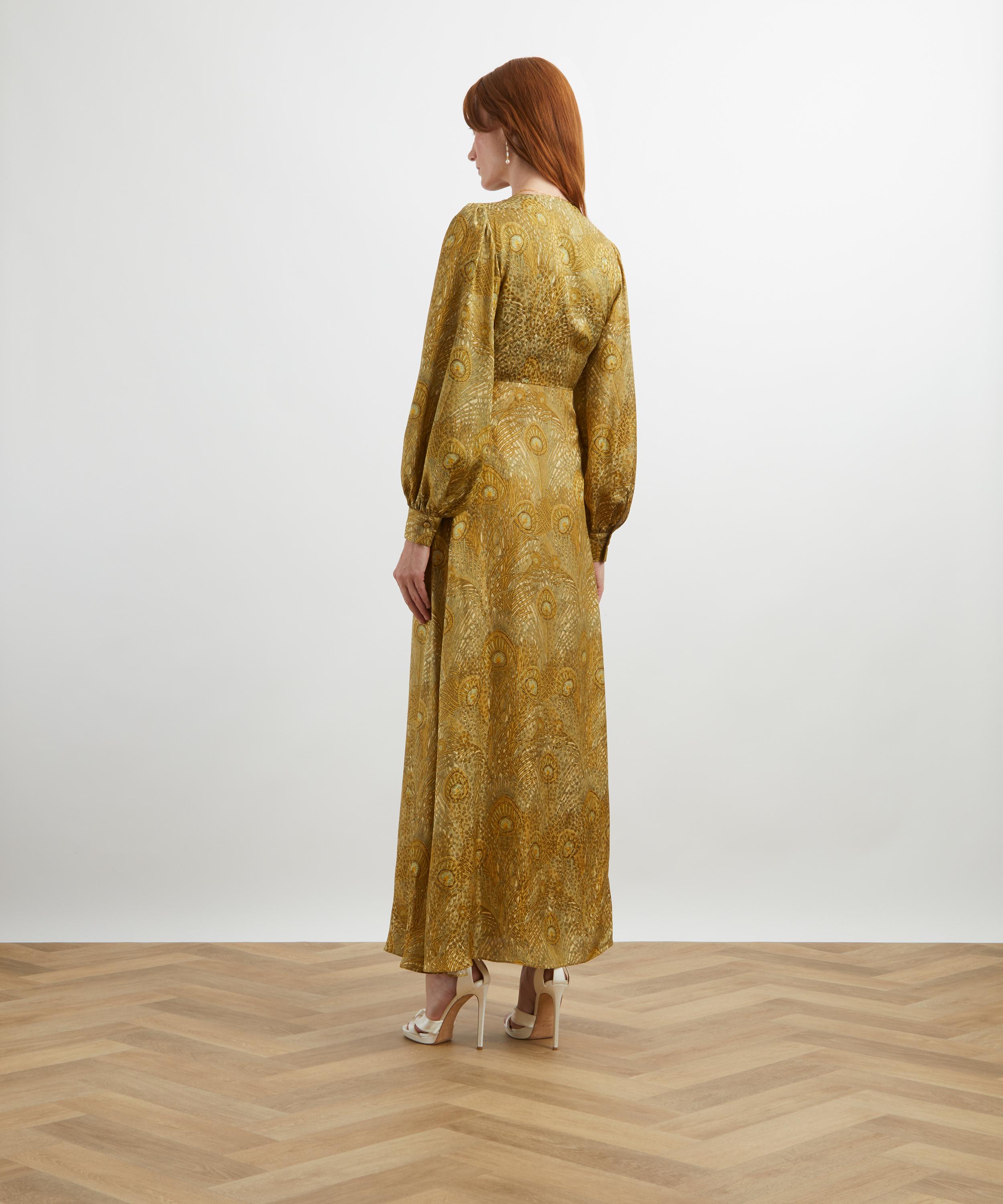 Liberty - Hera Jacquard Silk Soirée Dress image number 3