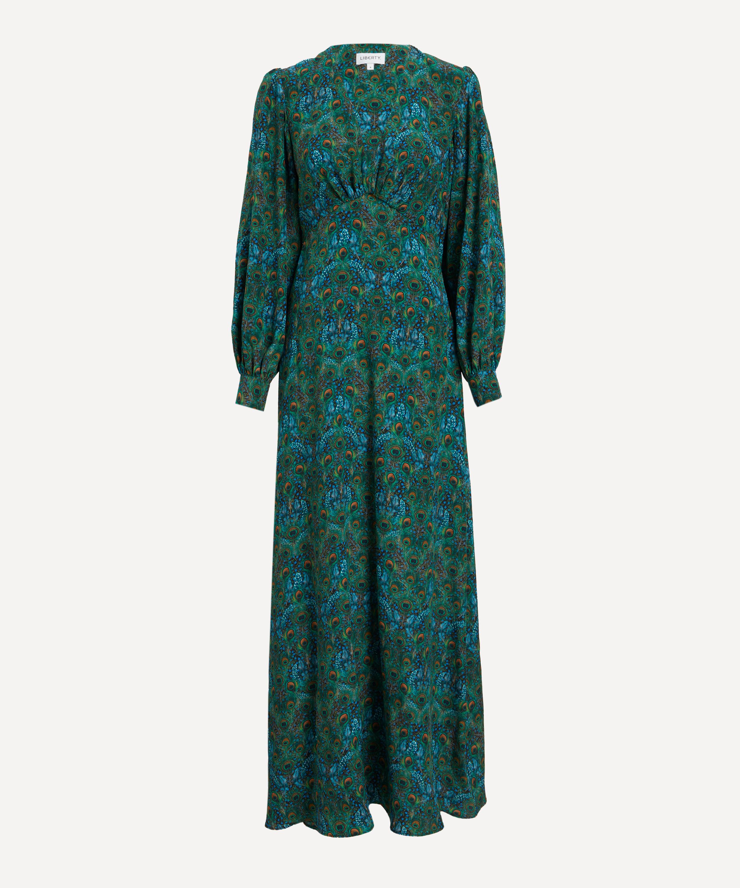 Liberty - Peacock Manor Jacquard Silk Soirée Dress image number 0