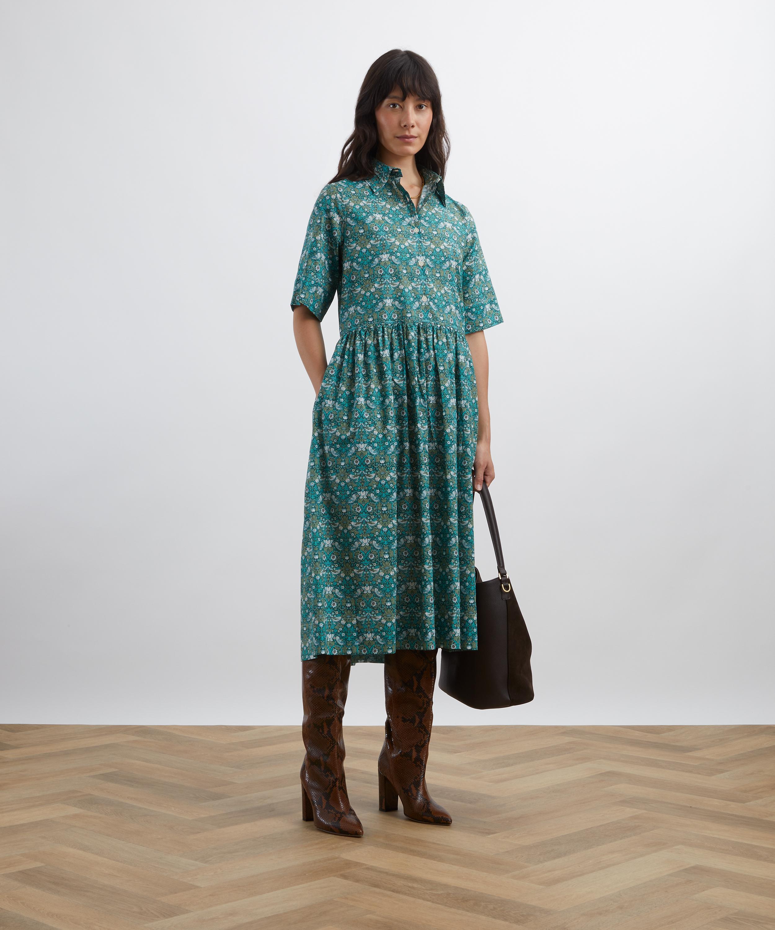 Liberty - Strawberry Thief Tana Lawn™ Cotton Gallery Shirt Dress image number 1