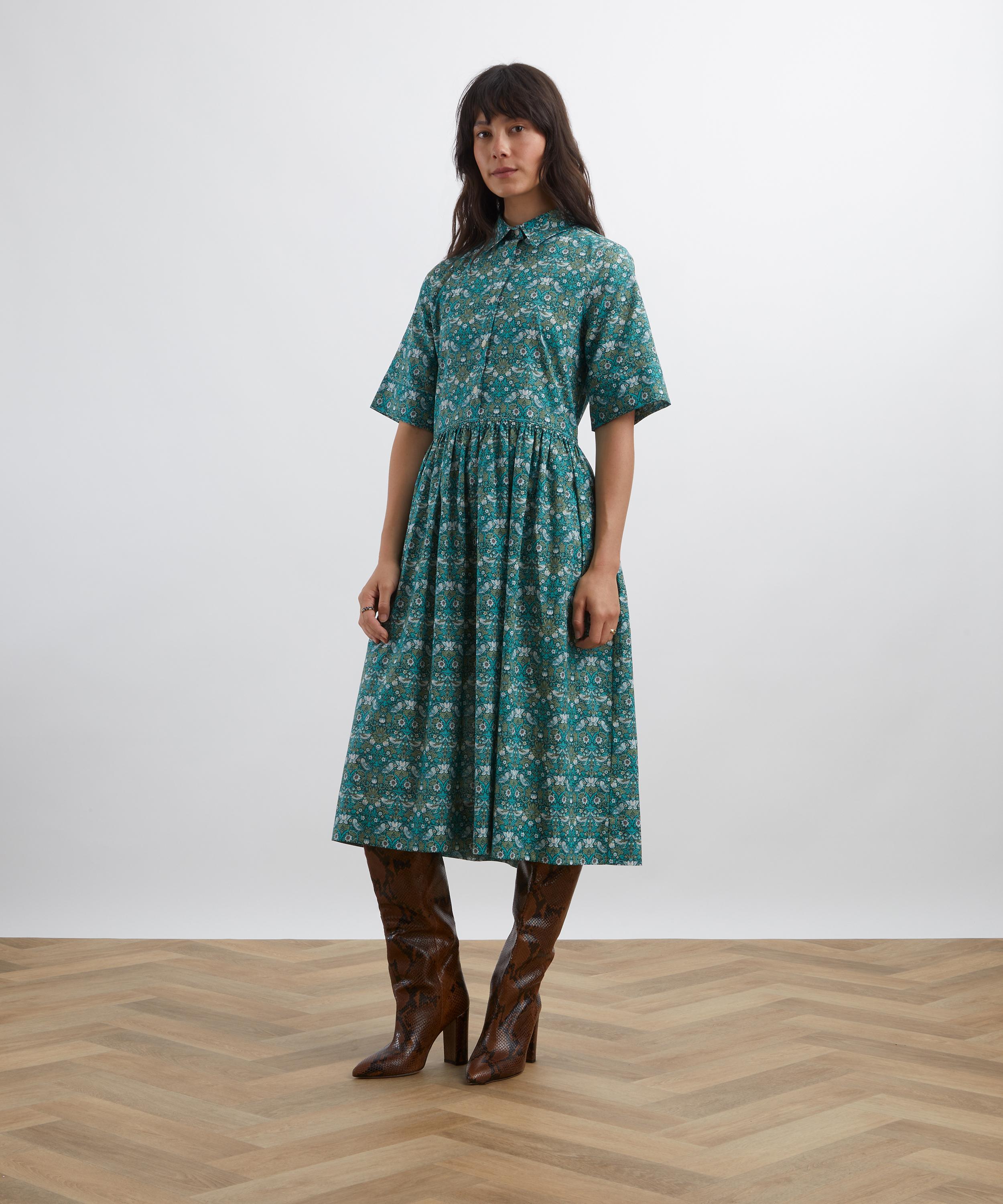 Liberty - Strawberry Thief Tana Lawn™ Cotton Gallery Shirt Dress image number 2