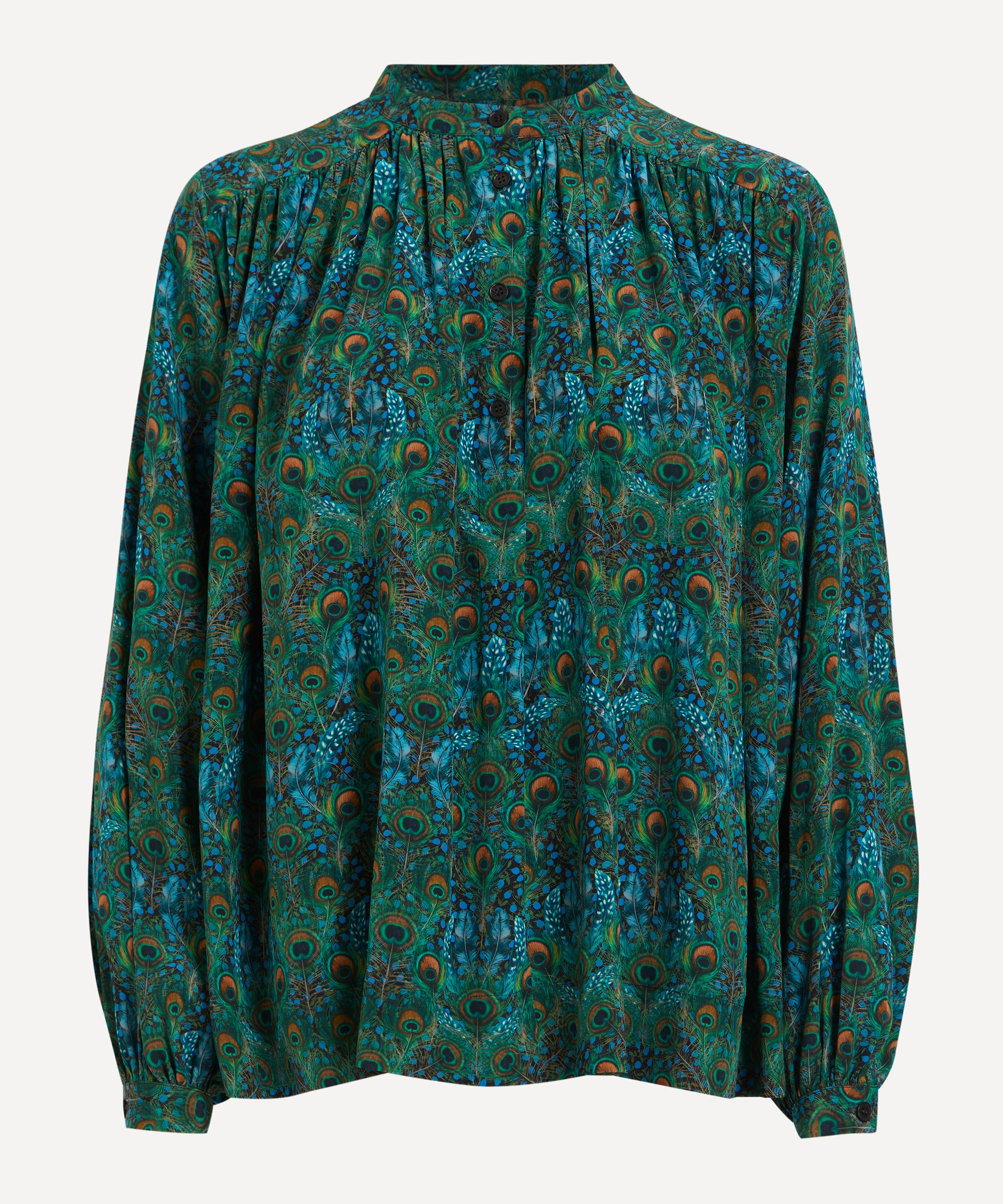 Liberty - Peacock Manor Silk Boho Shirt  image number 0