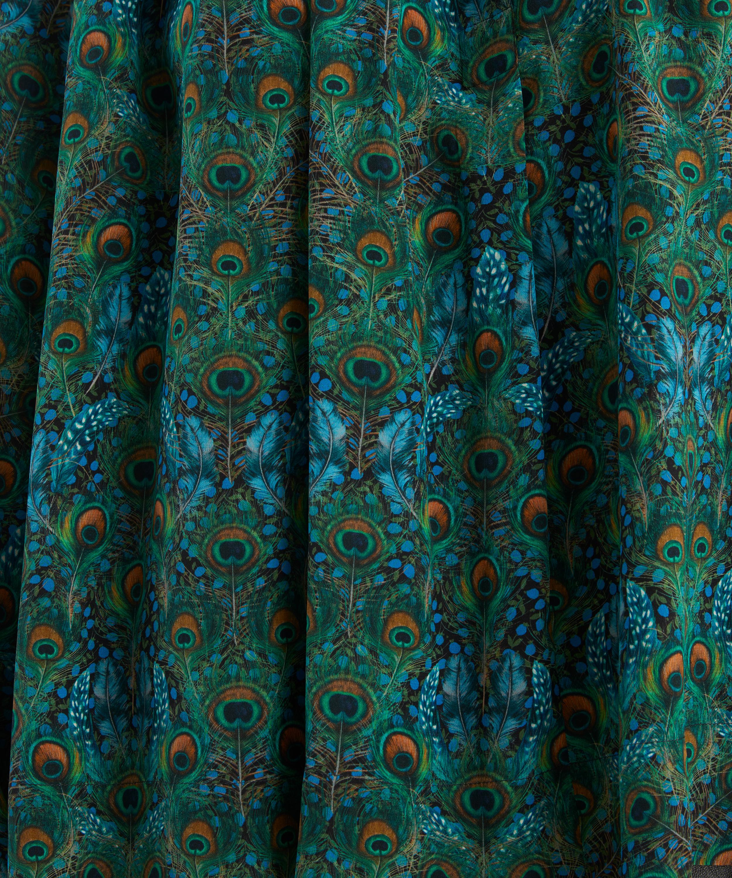 Liberty - Peacock Manor Silk Boho Shirt  image number 4