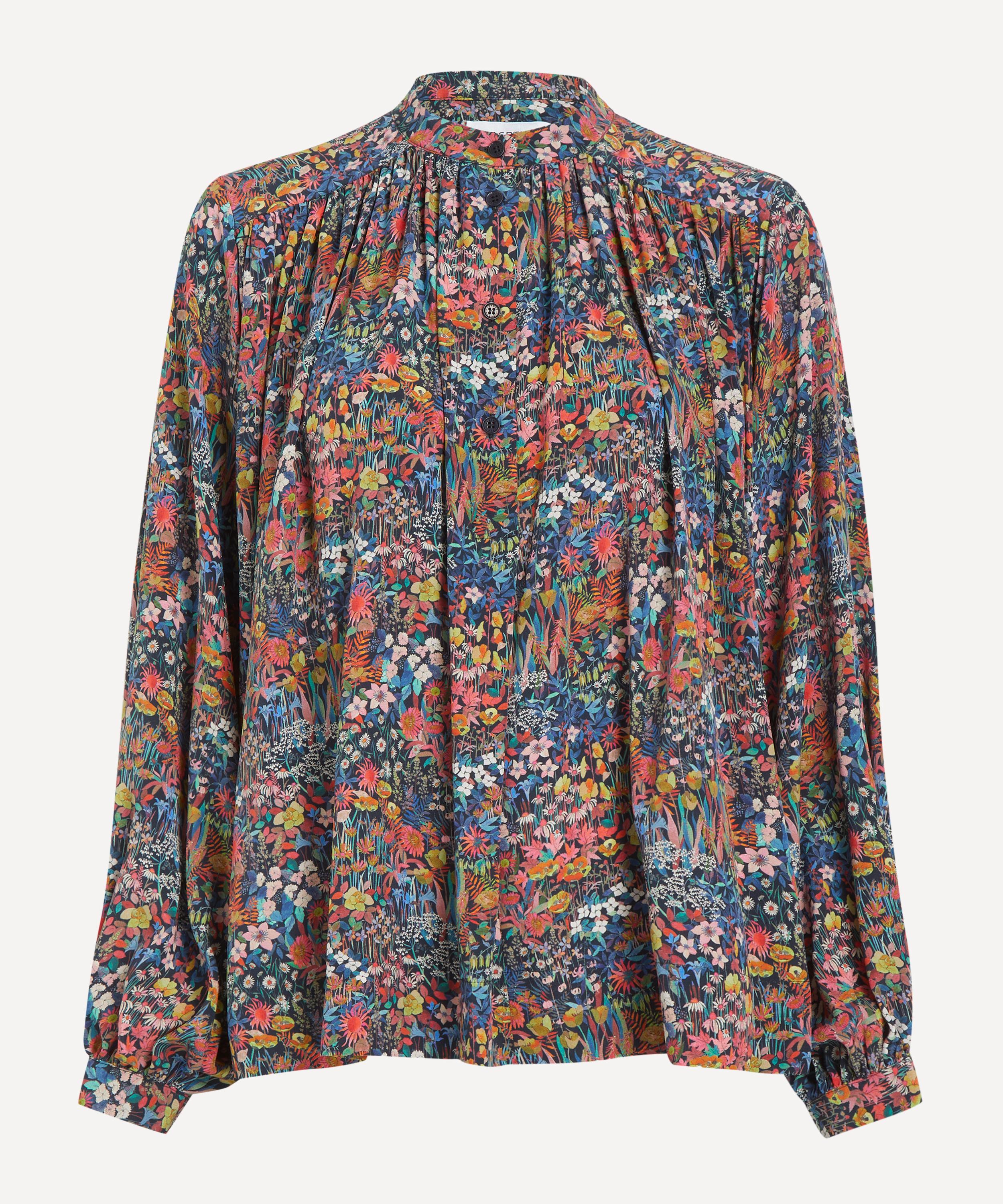 Liberty - Faria Flowers Small Silk Boho Shirt  image number 0