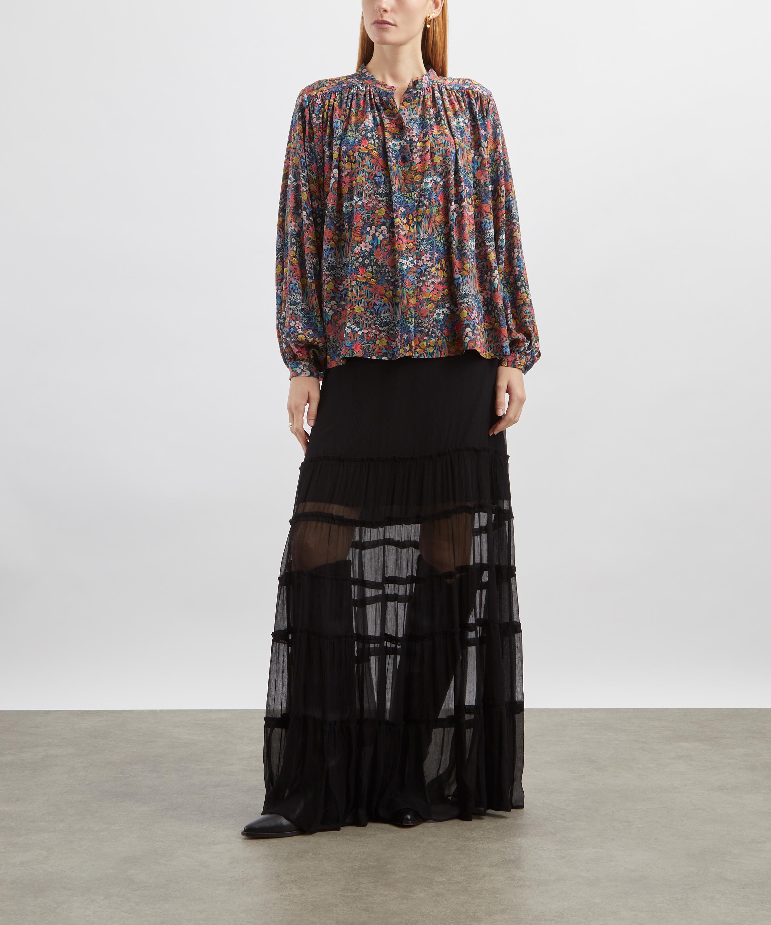 Liberty - Faria Flowers Small Silk Boho Shirt  image number 1