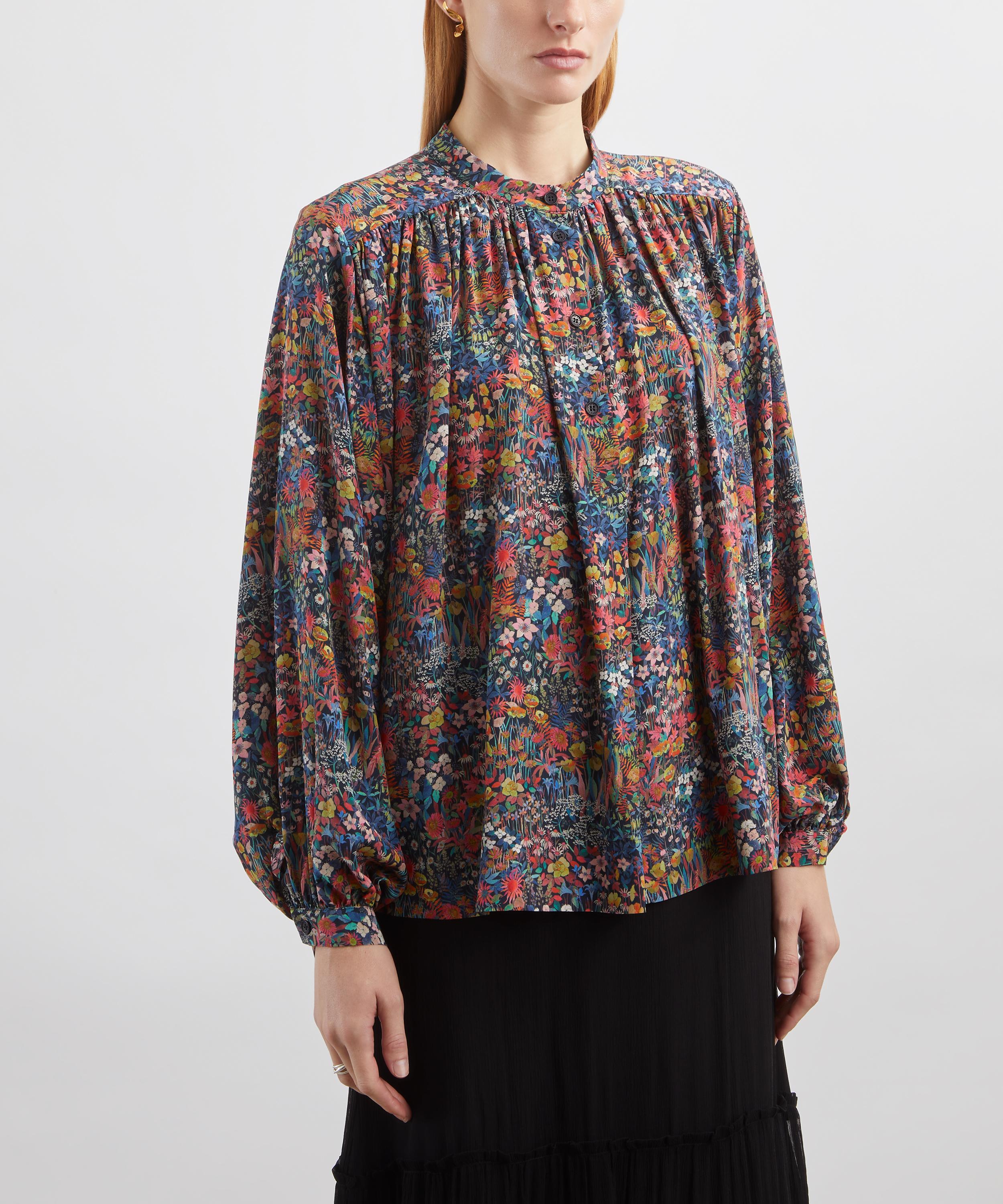 Liberty - Faria Flowers Small Silk Boho Shirt  image number 2