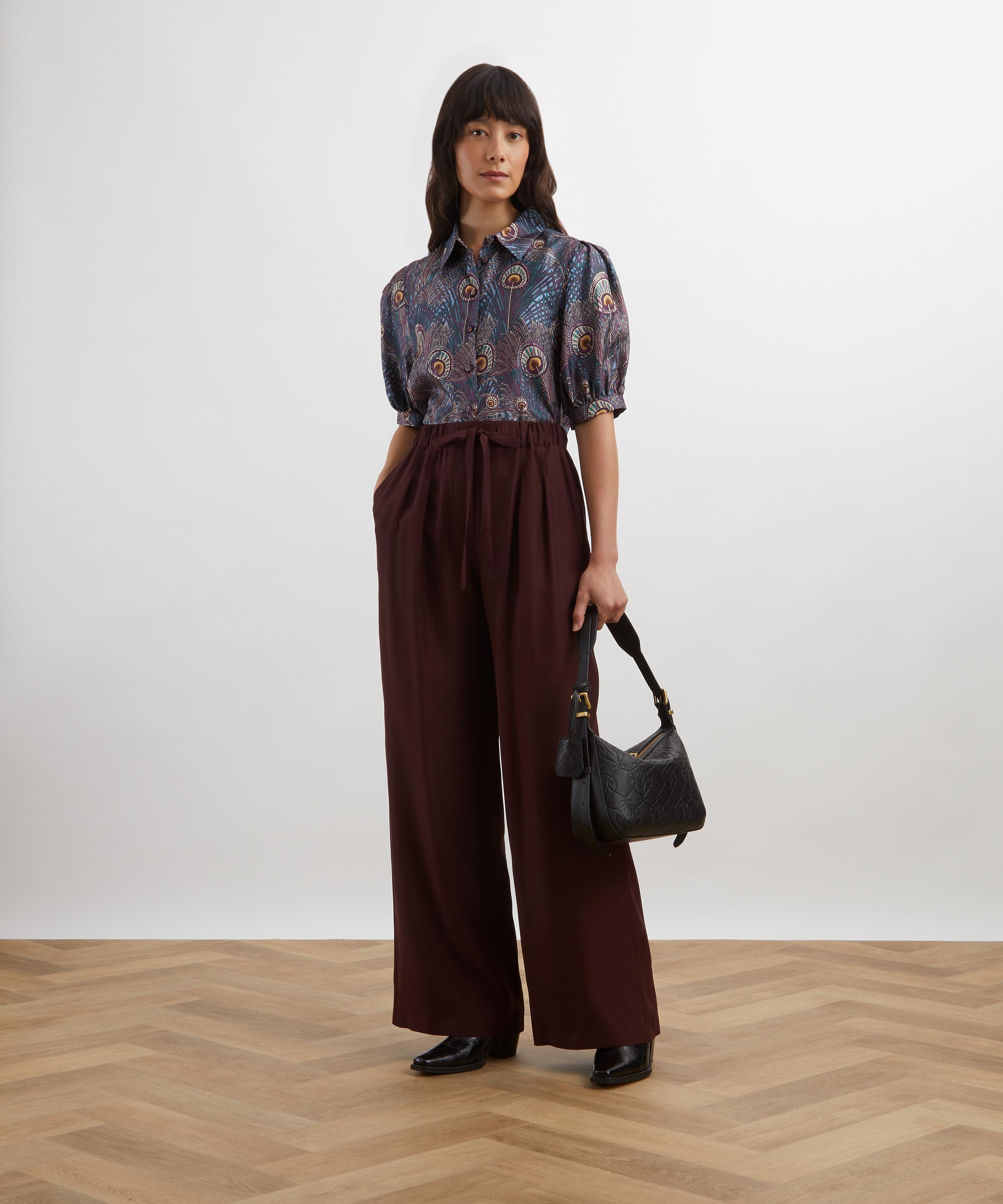 Liberty - Royal Hera Silk Puff-Sleeve Shirt image number 1