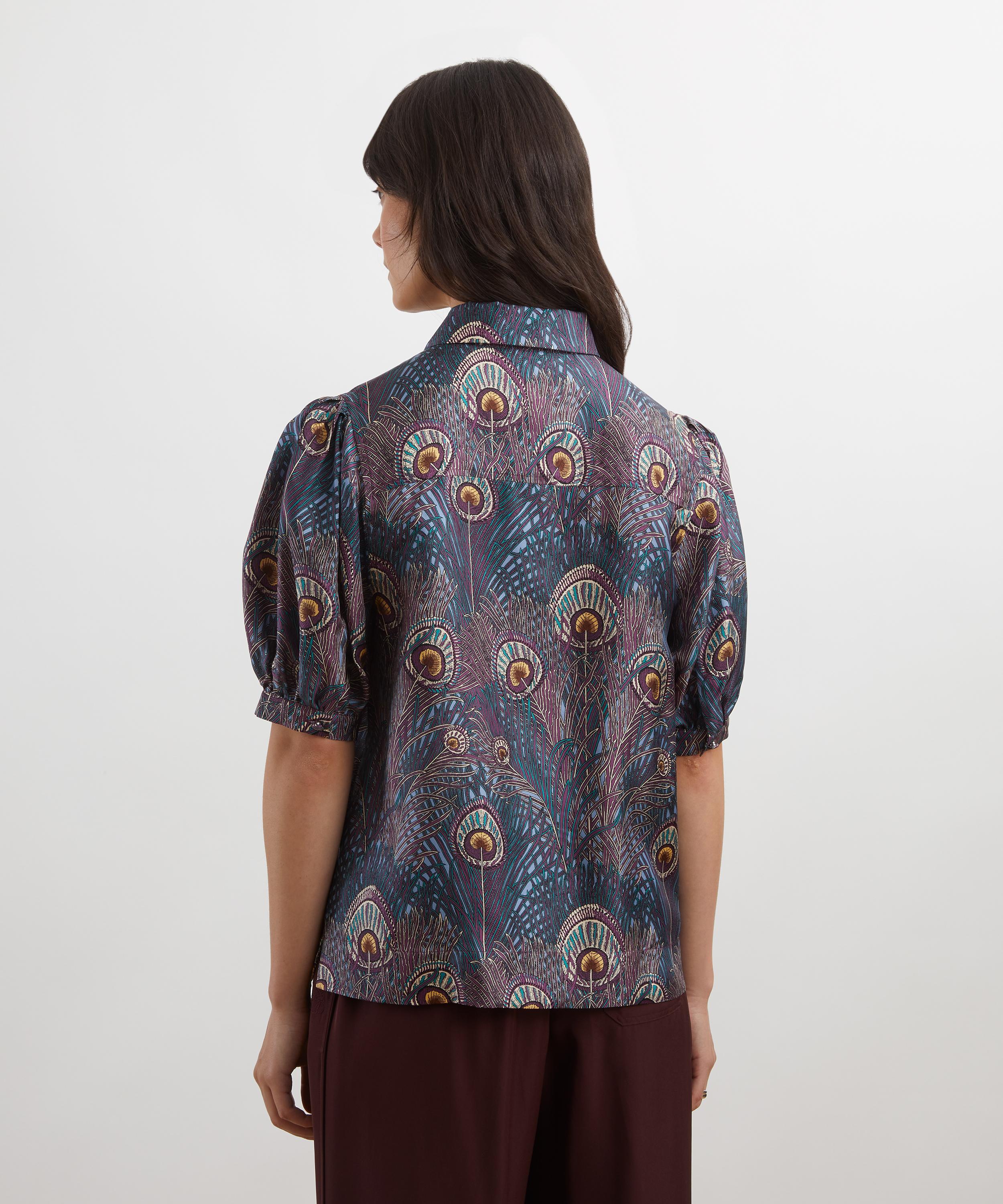 Liberty - Royal Hera Silk Puff-Sleeve Shirt image number 3
