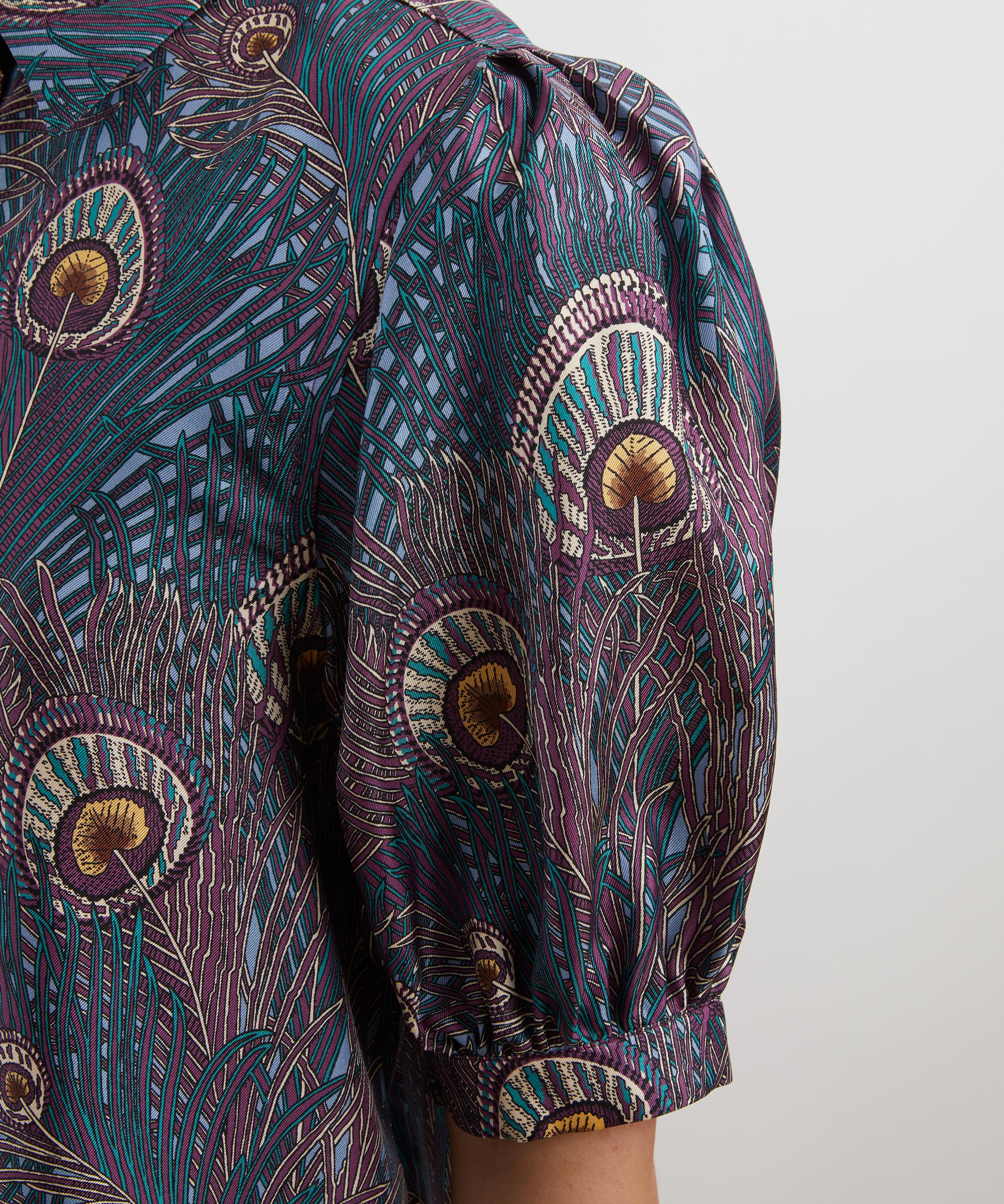 Liberty - Royal Hera Silk Puff-Sleeve Shirt image number 4
