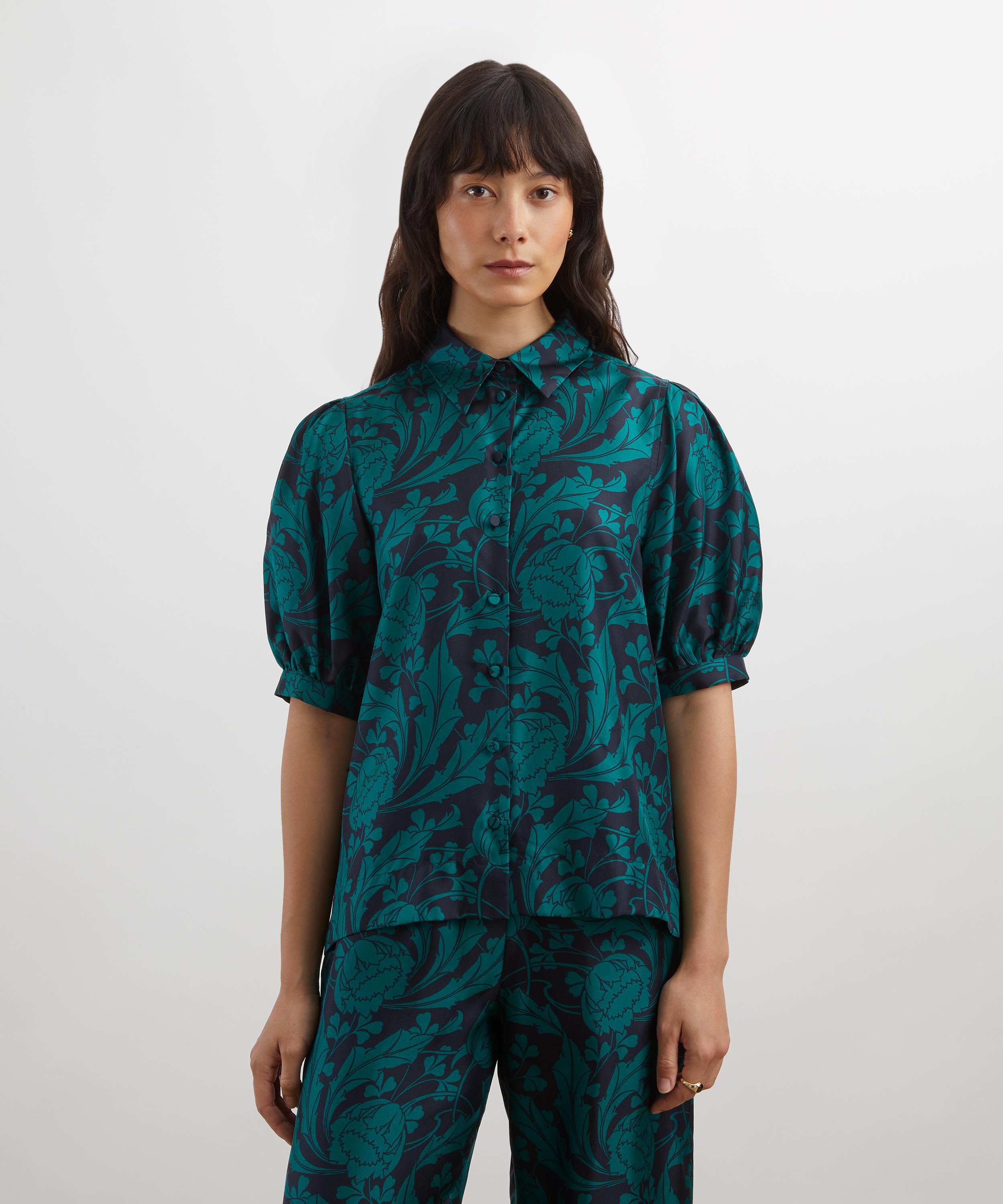 Liberty - Ezra Venus Silk Puff-Sleeve Shirt  image number 2