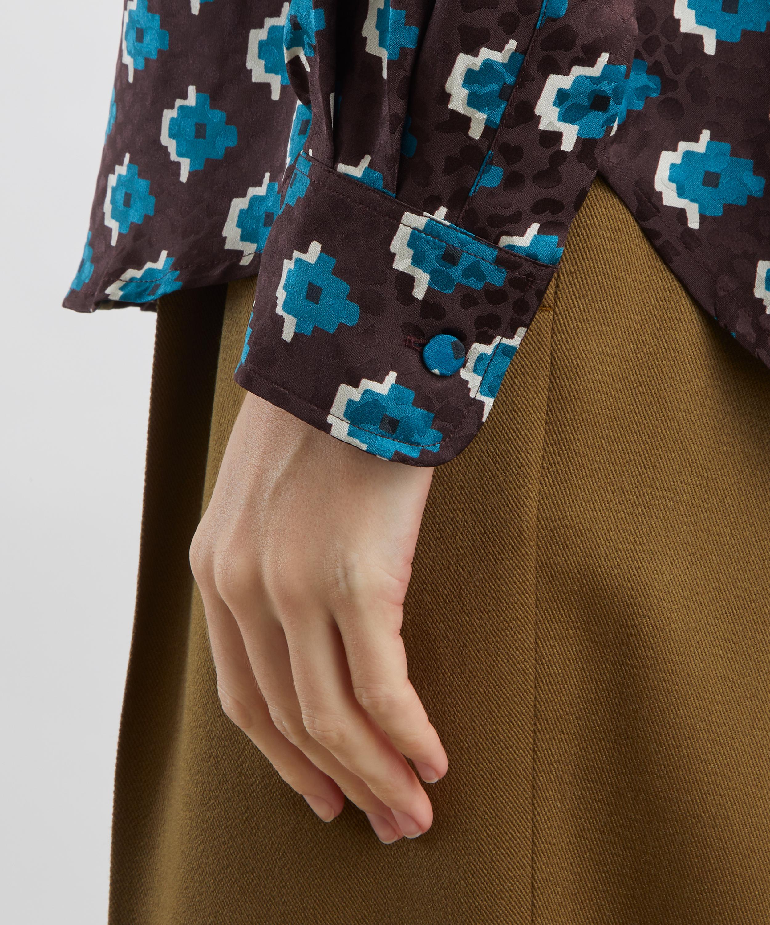 Liberty - Adamas Silk Jacquard Relaxed Shirt  image number 4