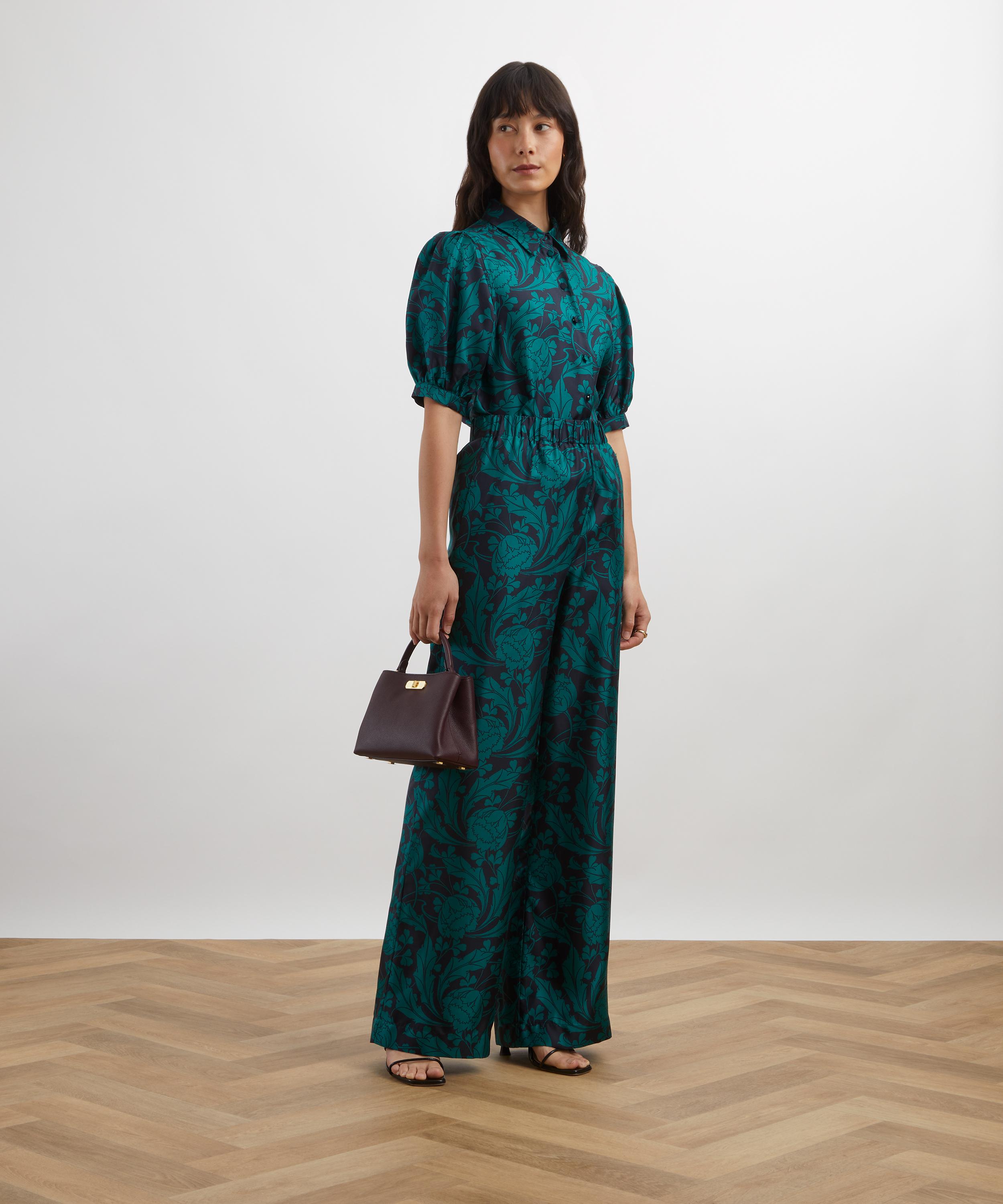 Liberty - Ezra Venus Silk Palazzo Trousers  image number 1