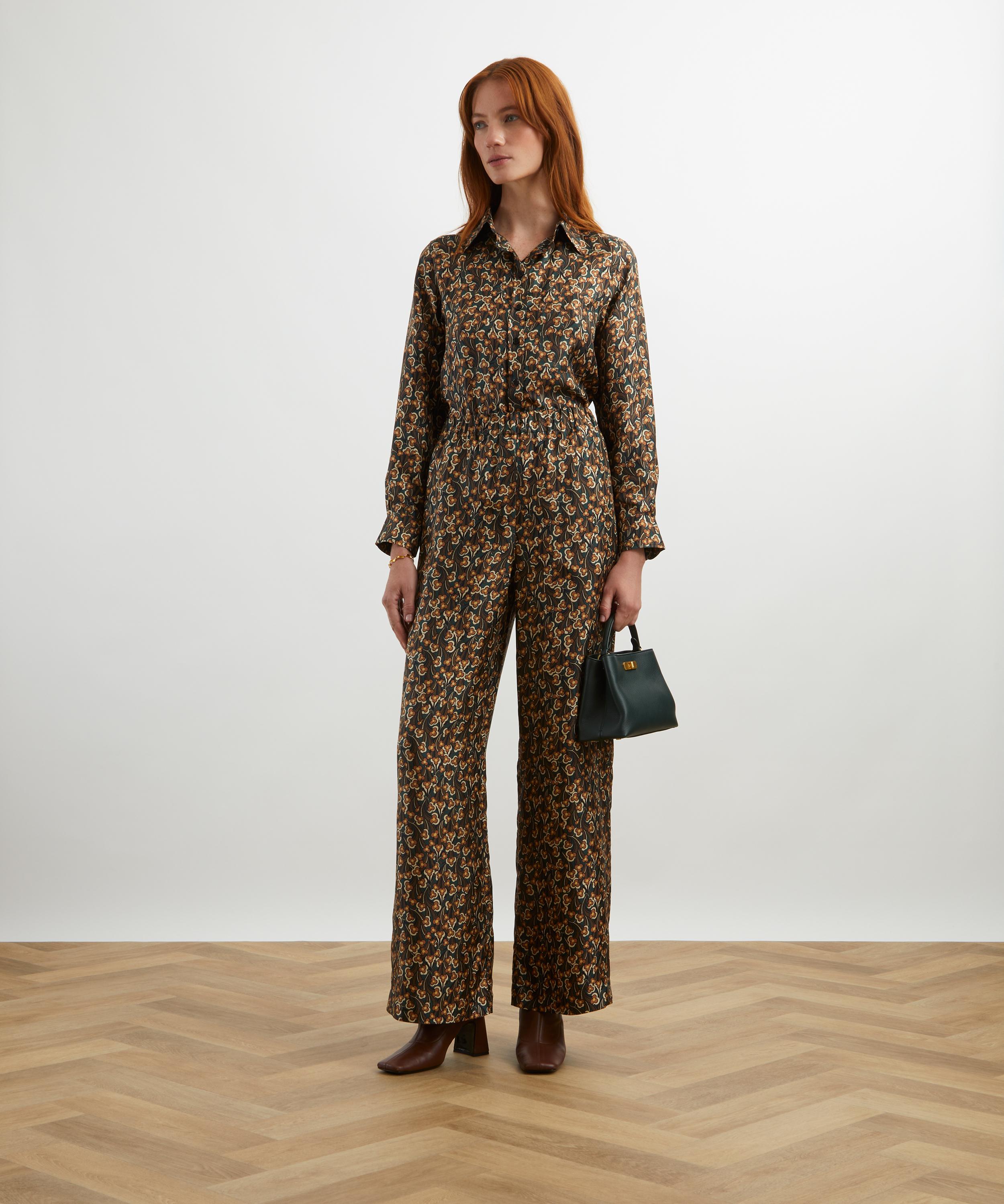 Liberty - Laith Silk Palazzo Trousers  image number 1