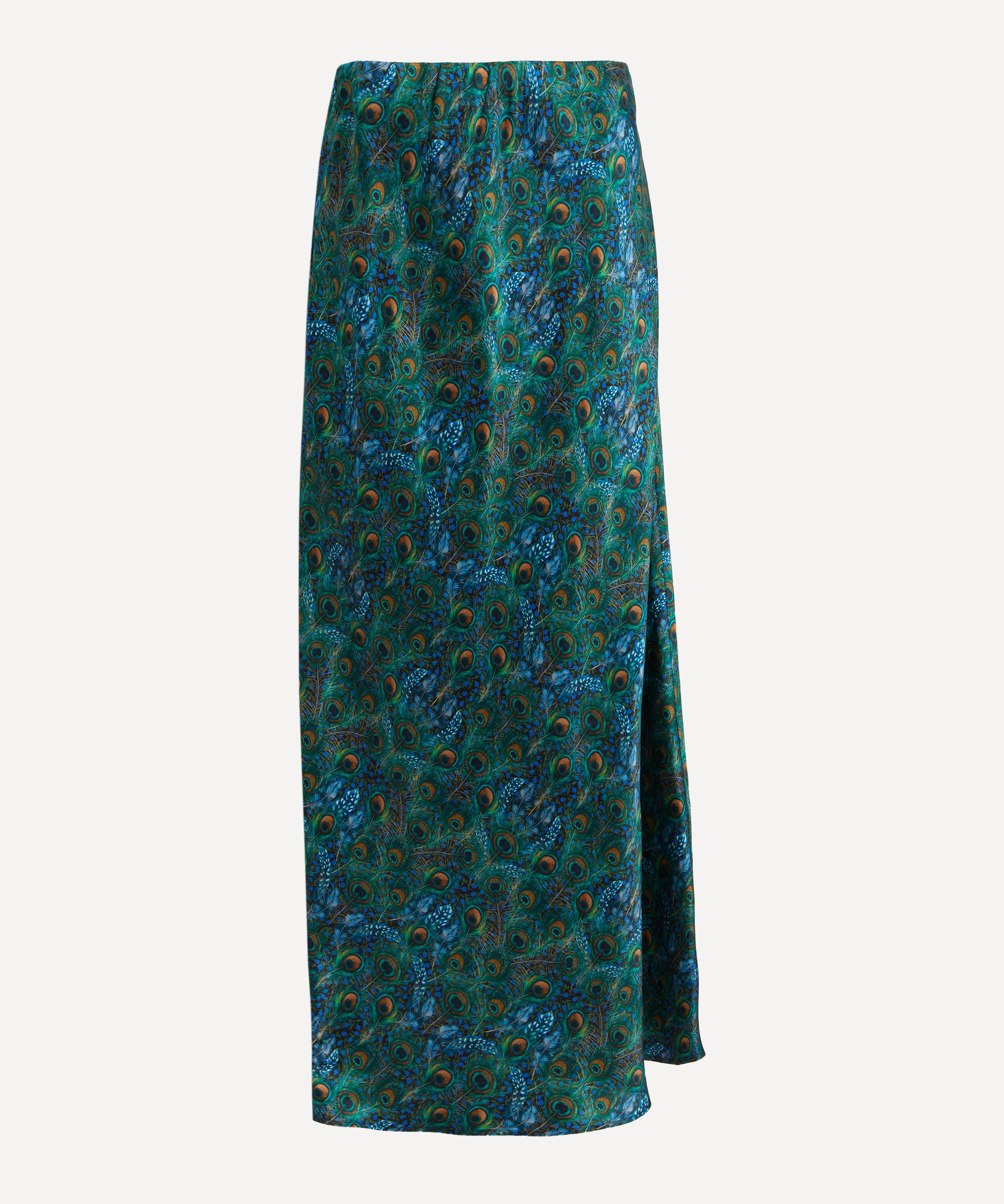 Liberty - Peacock Manor Silk Slip Skirt