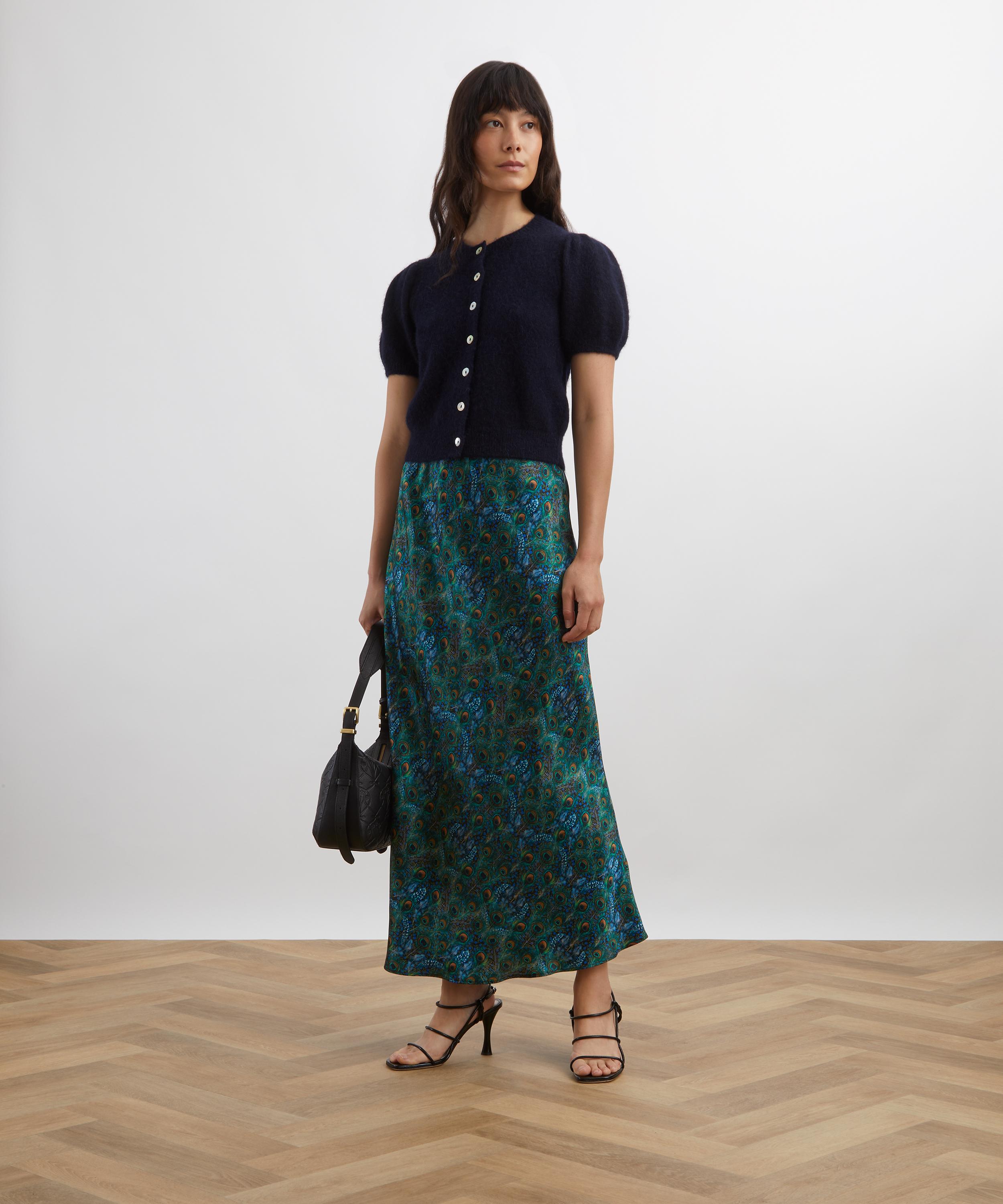 Liberty - Peacock Manor Silk Slip Skirt image number 1