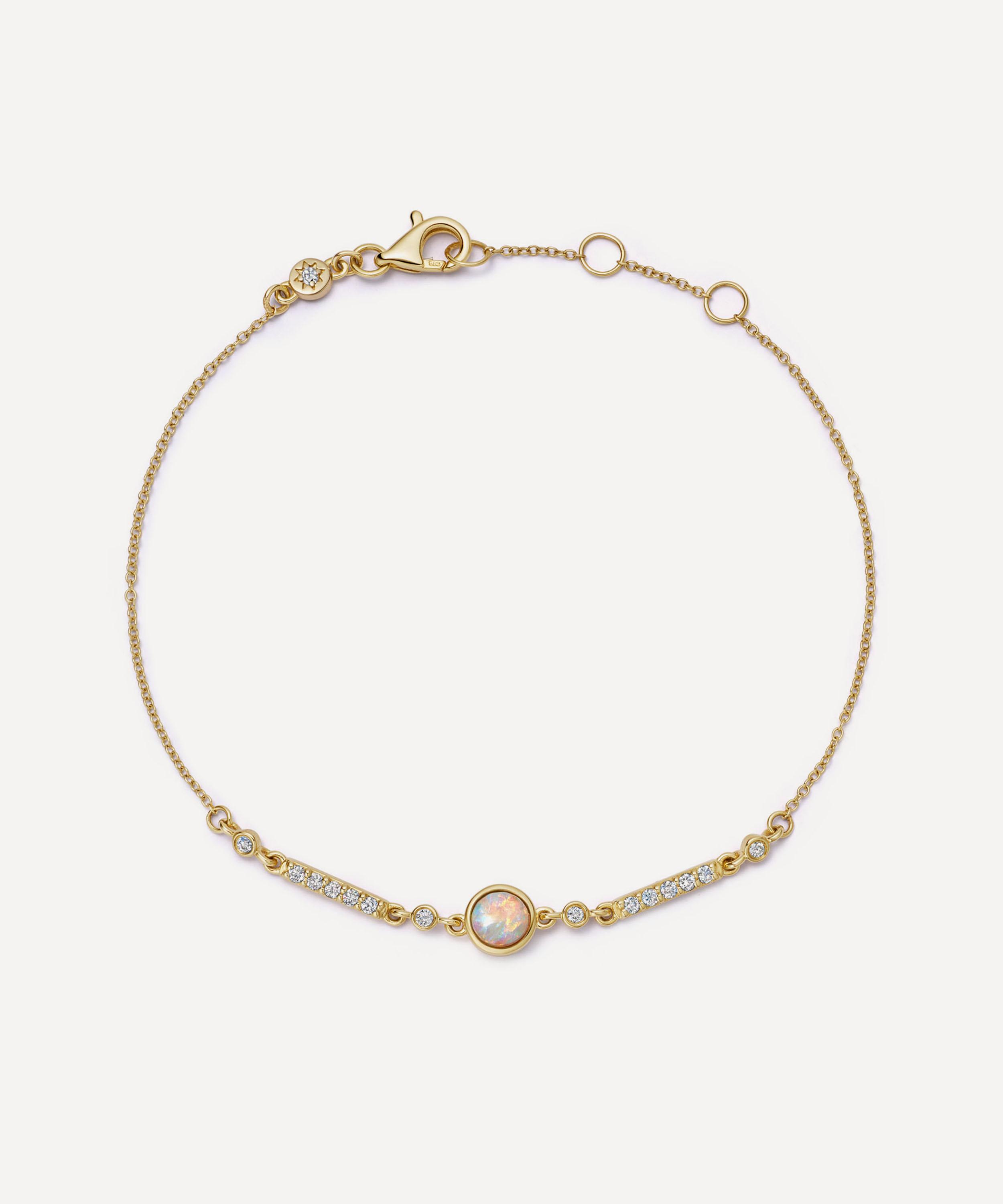 Astley Clarke - 14ct Gold Interstellar Opal and Lab-Grown Diamond Bracelet image number 0