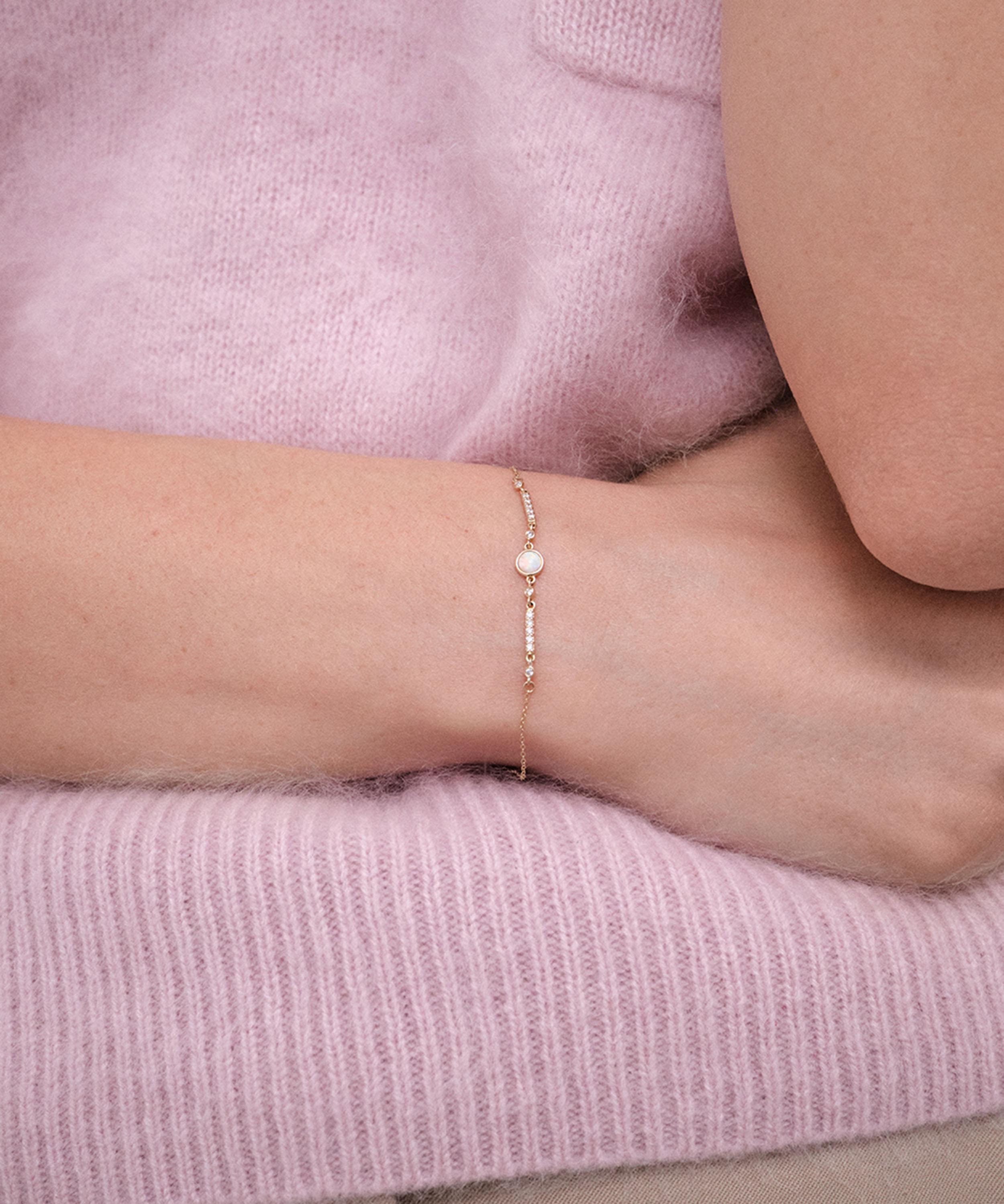Astley Clarke - 14ct Gold Interstellar Opal and Lab-Grown Diamond Bracelet image number 1