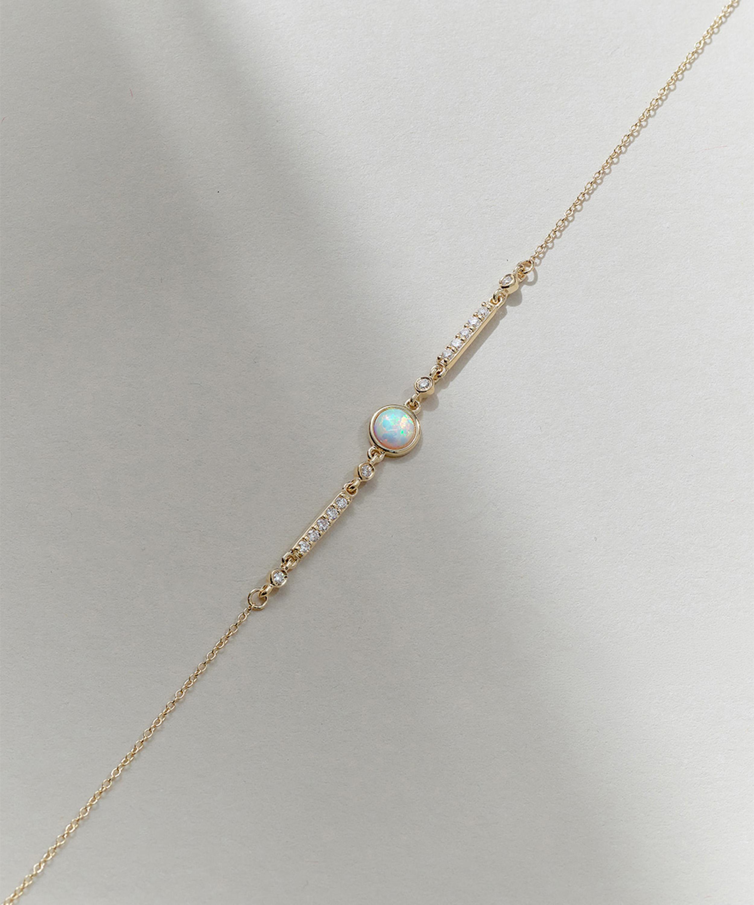Astley Clarke - 14ct Gold Interstellar Opal and Lab-Grown Diamond Bracelet image number 2