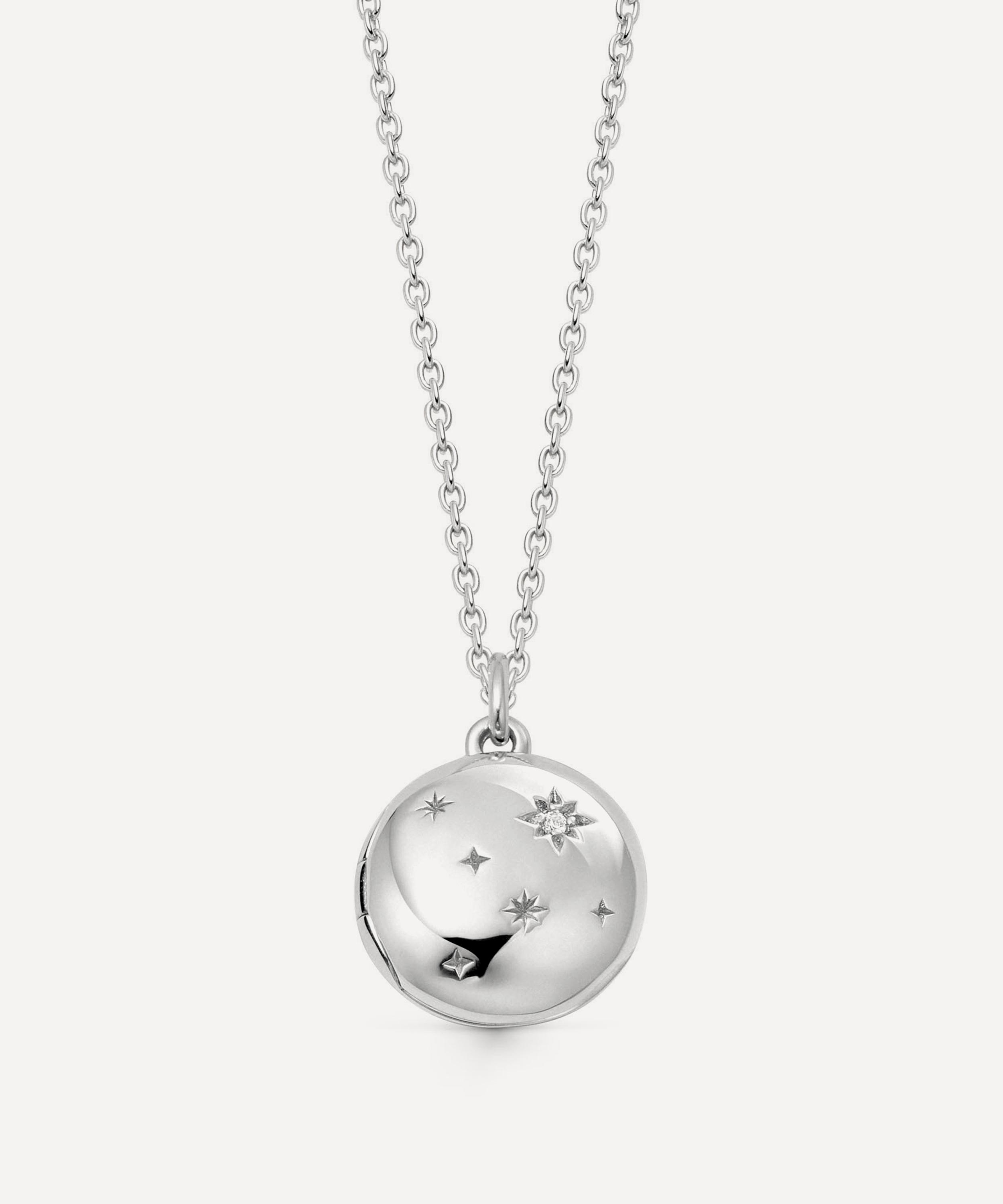 Astley Clarke - Sterling Silver Tiny Star Mini Biography Locket Necklace image number 0