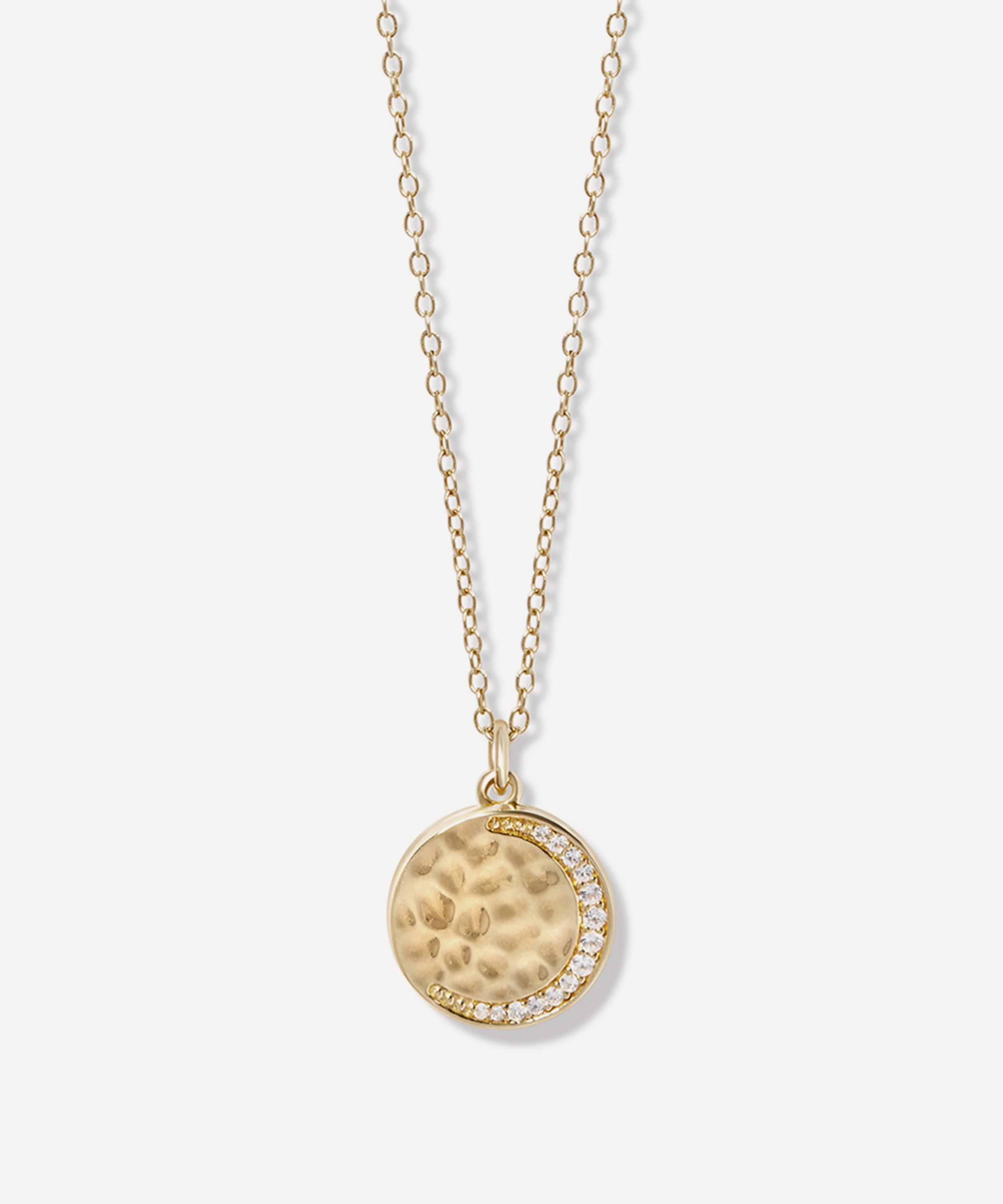 Astley Clarke - 18ct Gold-Plated Vermeil Silver Luna Crescent Locket Necklace image number 0
