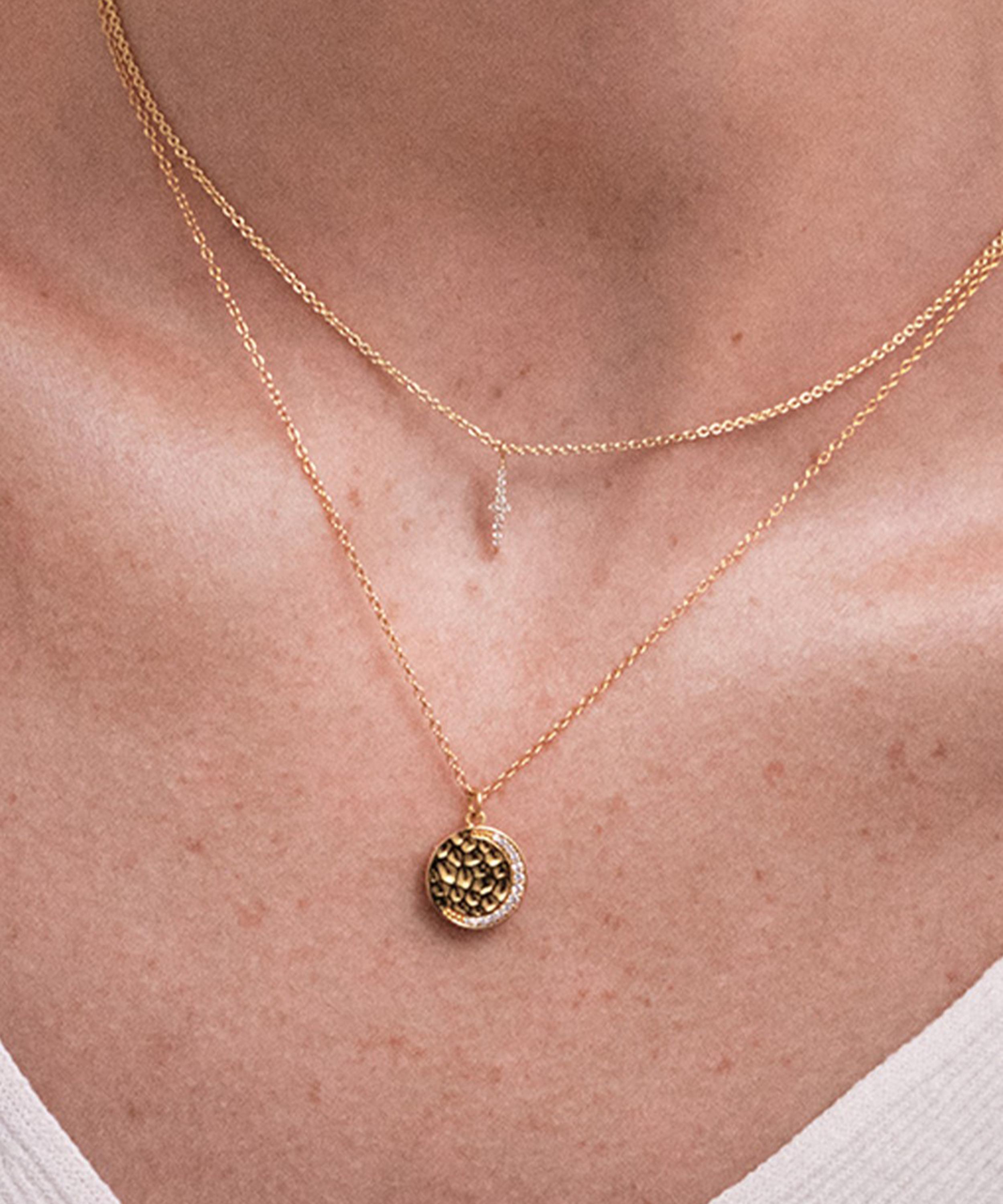 Astley Clarke - 18ct Gold-Plated Vermeil Silver Luna Crescent Locket Necklace image number 1