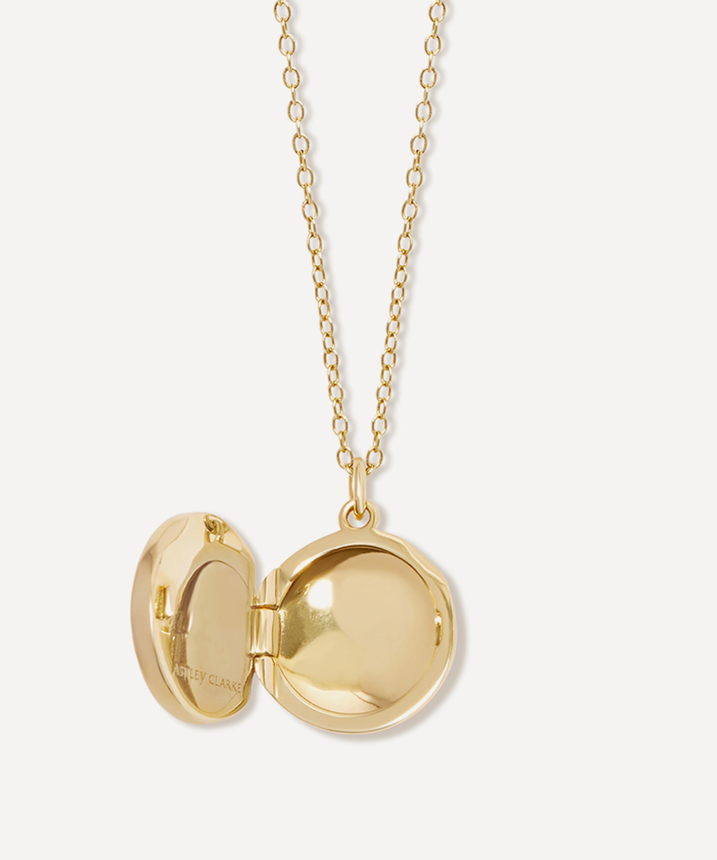 Astley Clarke - 18ct Gold-Plated Vermeil Silver Luna Crescent Locket Necklace image number 2