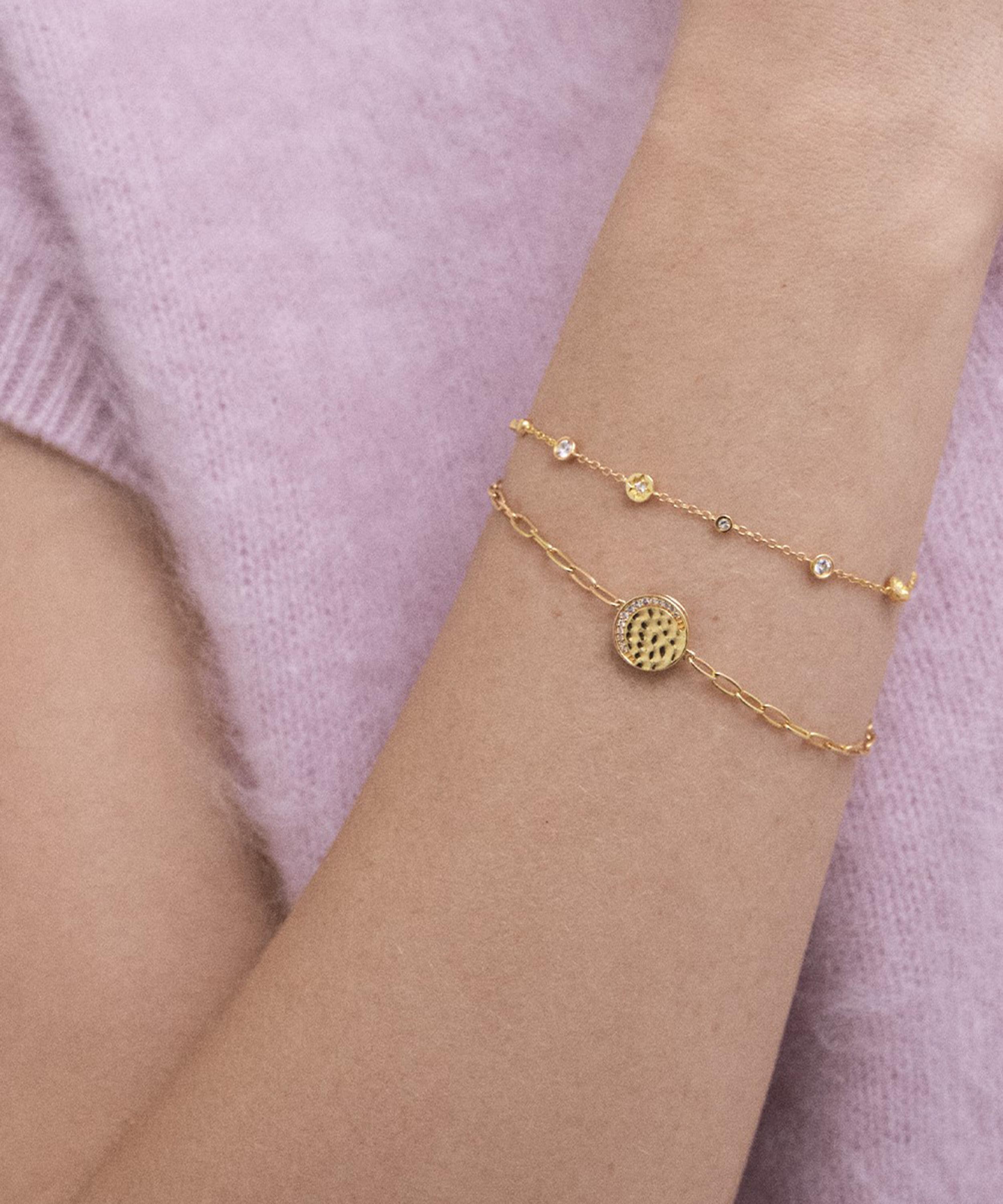 Astley Clarke - 18ct Gold-Plated Vermeil Silver Luna Crescent Locket Bracelet image number 1