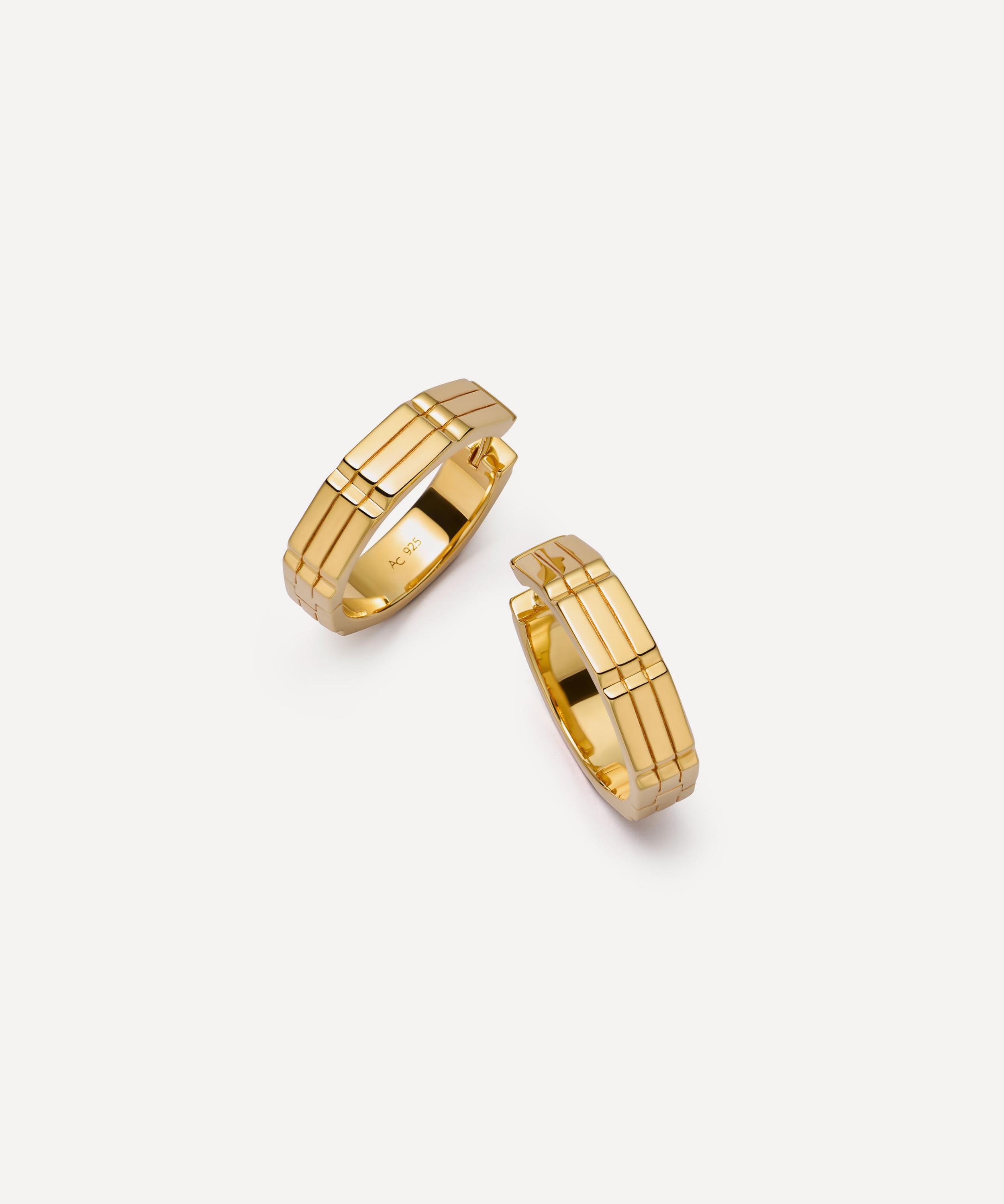 Astley Clarke - 18ct Gold Plated Vermeil Silver Aubar Bold Hoop Earrings image number 0