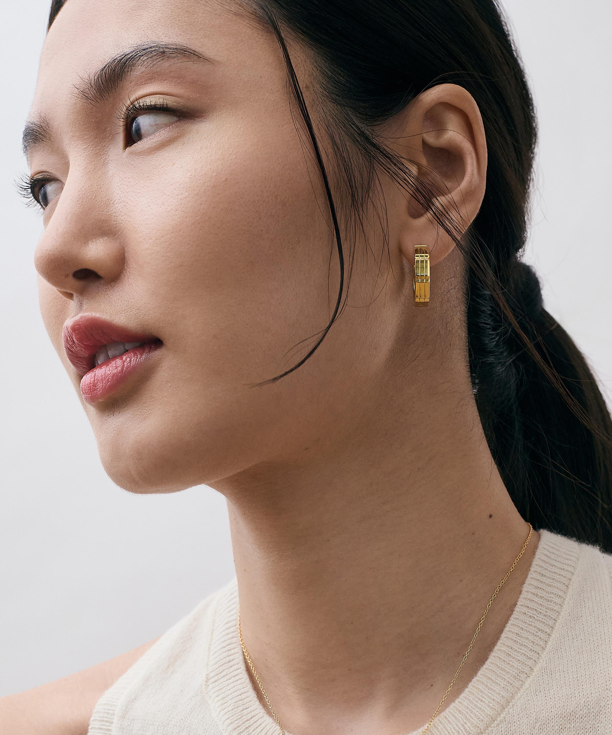 Astley Clarke - 18ct Gold Plated Vermeil Silver Aubar Bold Hoop Earrings image number 1