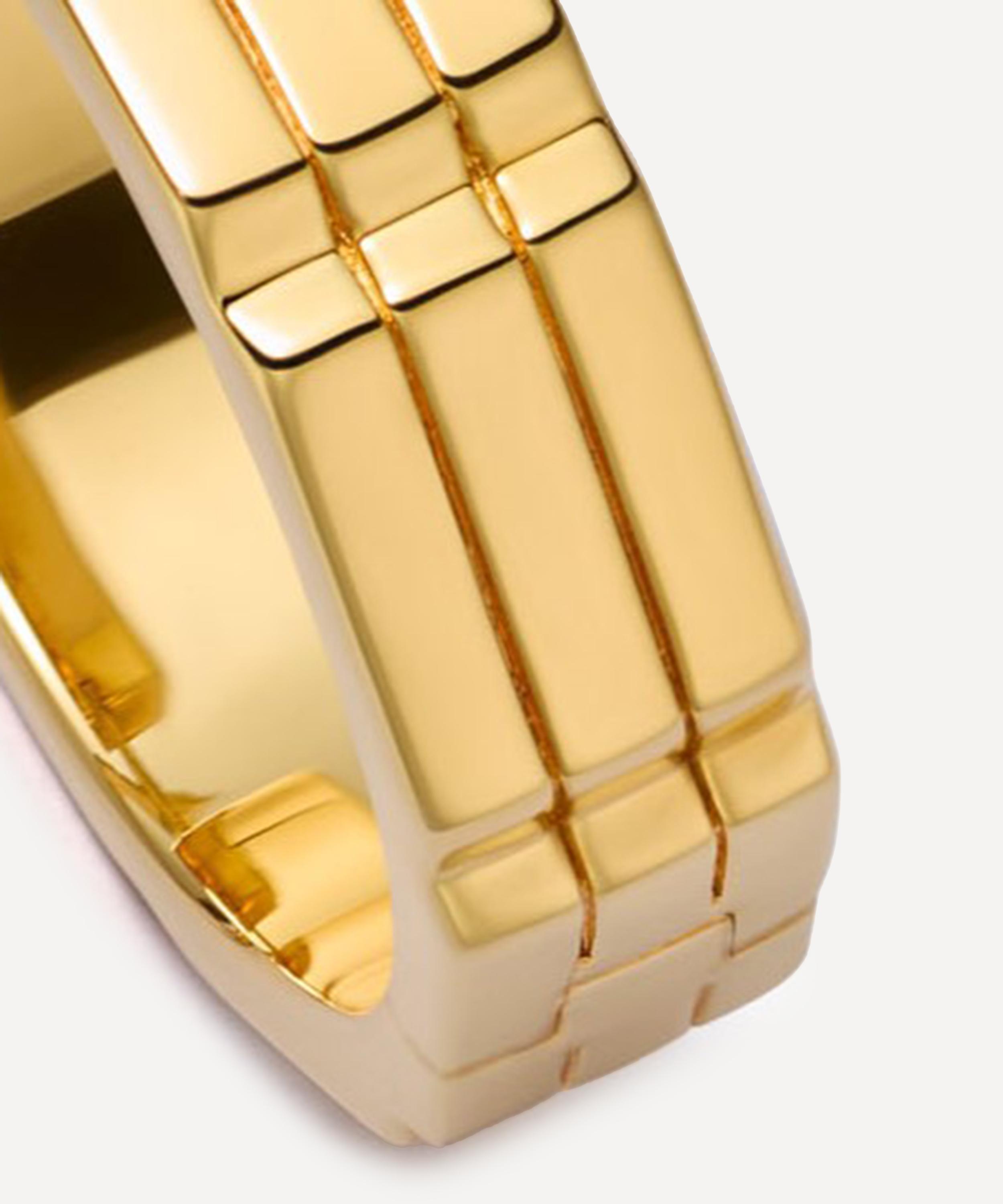 Astley Clarke - 18ct Gold Plated Vermeil Silver Aubar Bold Hoop Earrings image number 2
