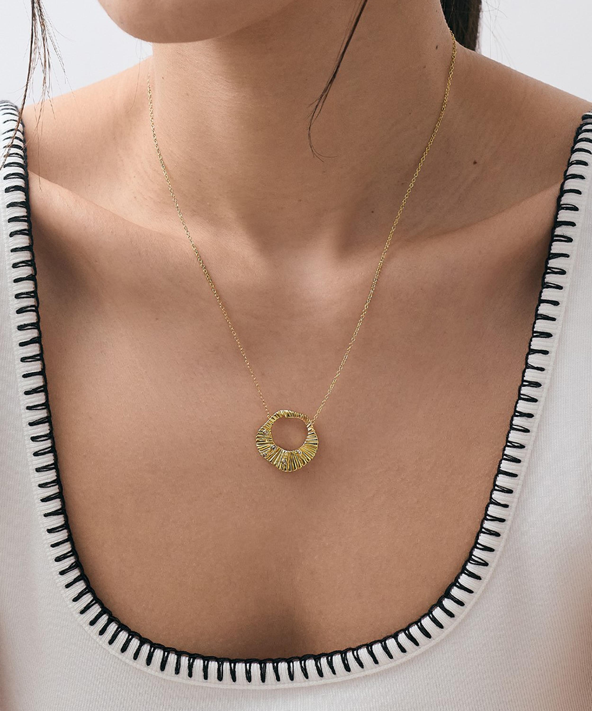 Astley Clarke - 18ct Gold-Plated Vermeil Silver Raye Pendant Necklace image number 1