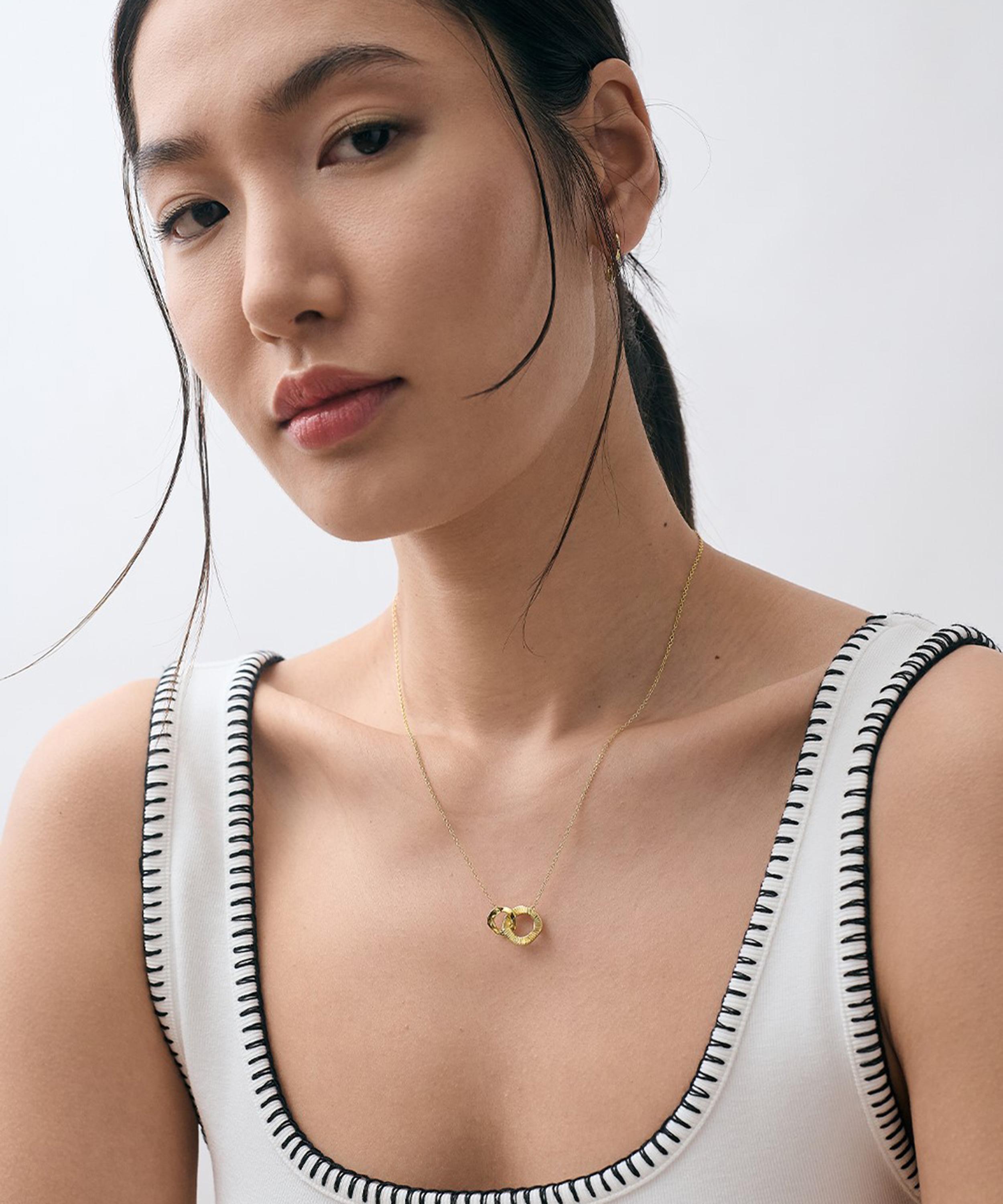 Astley Clarke - 18ct Gold-Plated Vermeil Silver Raye Link Pendant Necklace image number 2
