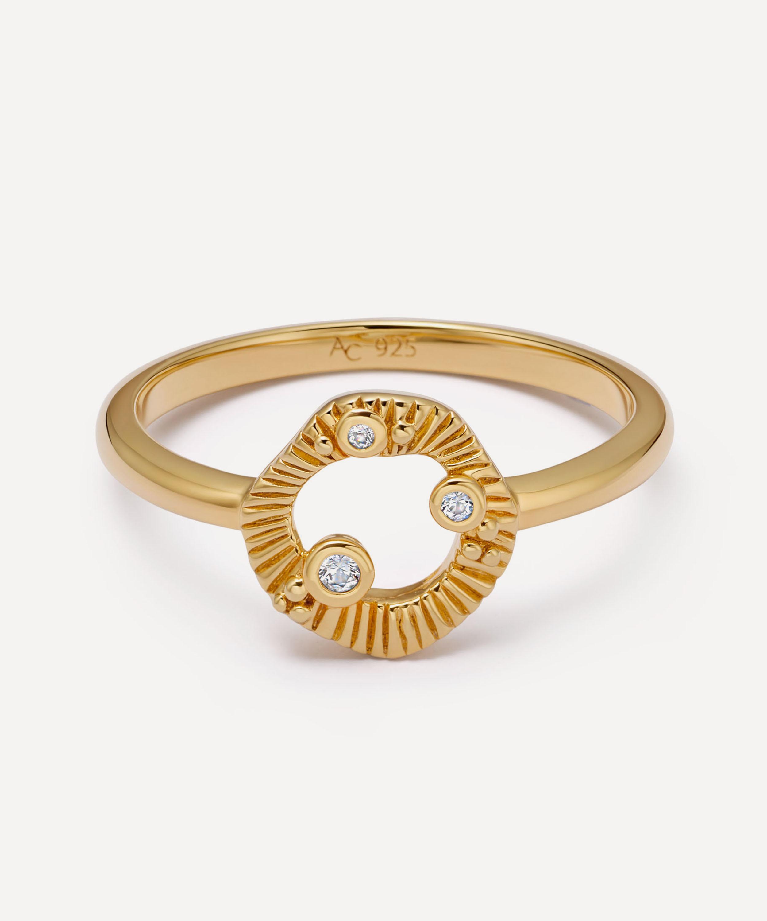 Astley Clarke - 18ct Gold-Plated Vermeil Silver Raye Cut Out Ring image number 0