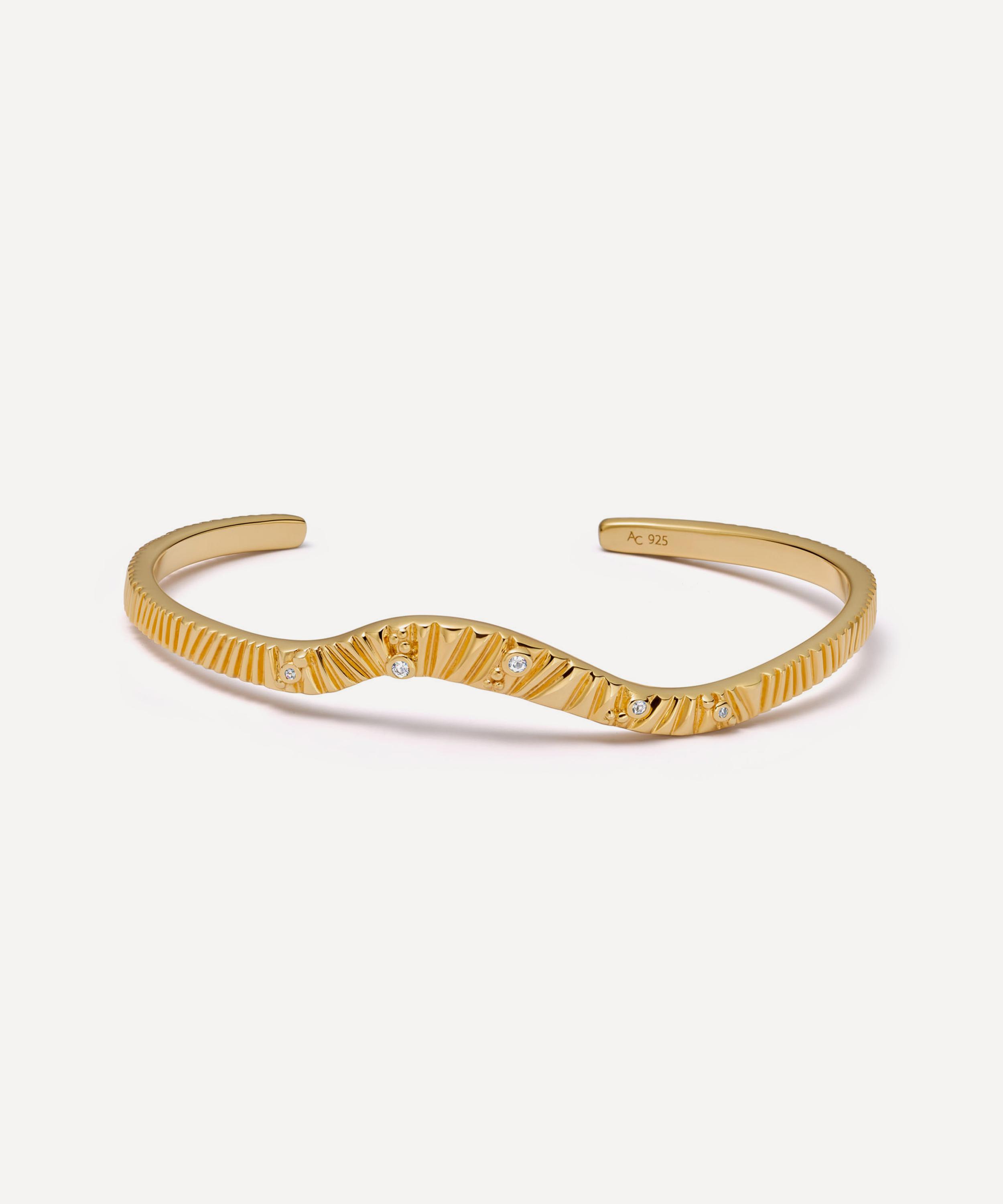 Astley Clarke - 18ct Gold-Plated Vermeil Silver Raye Cuff Bracelet image number 0