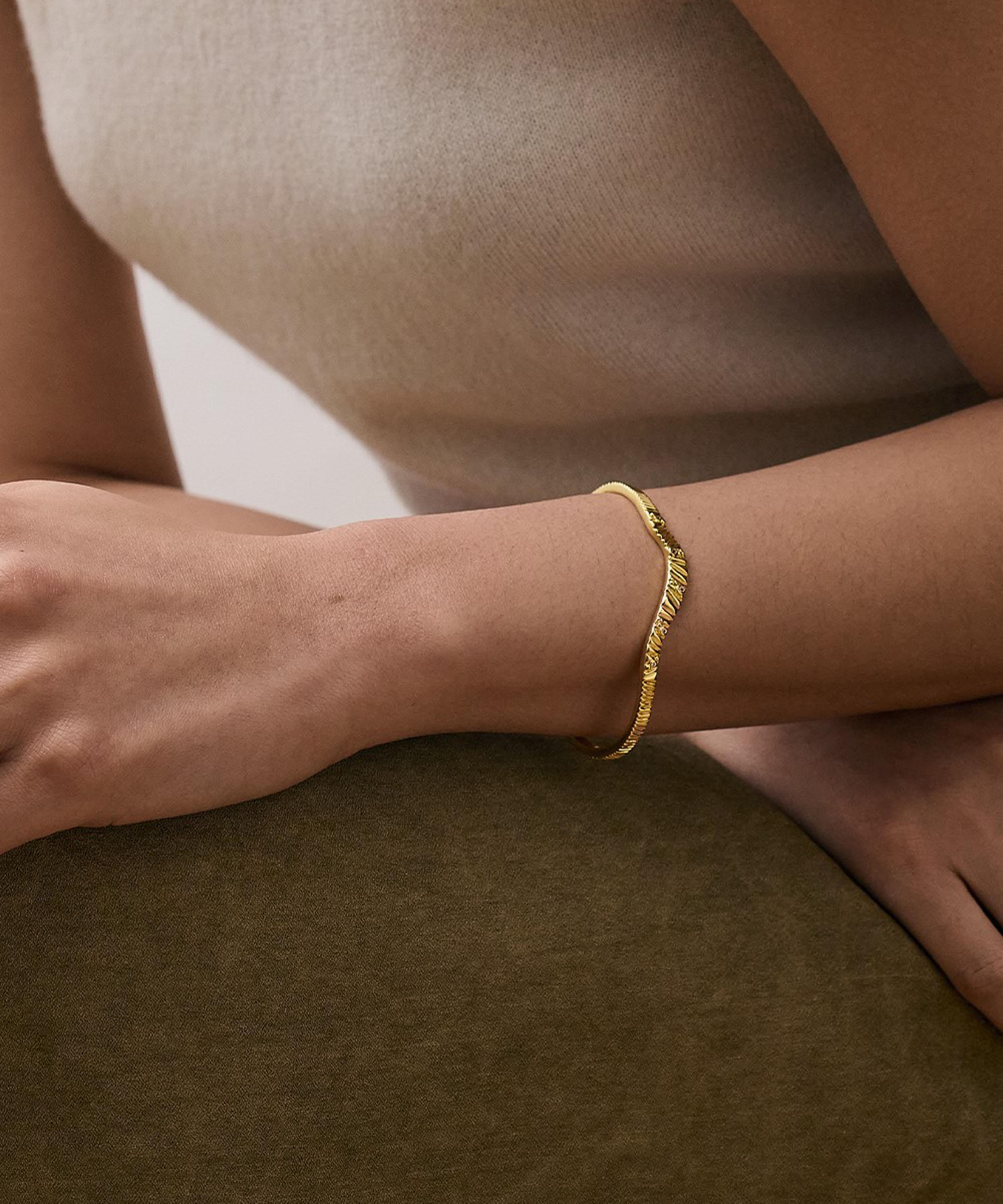 Astley Clarke - 18ct Gold-Plated Vermeil Silver Raye Cuff Bracelet image number 1