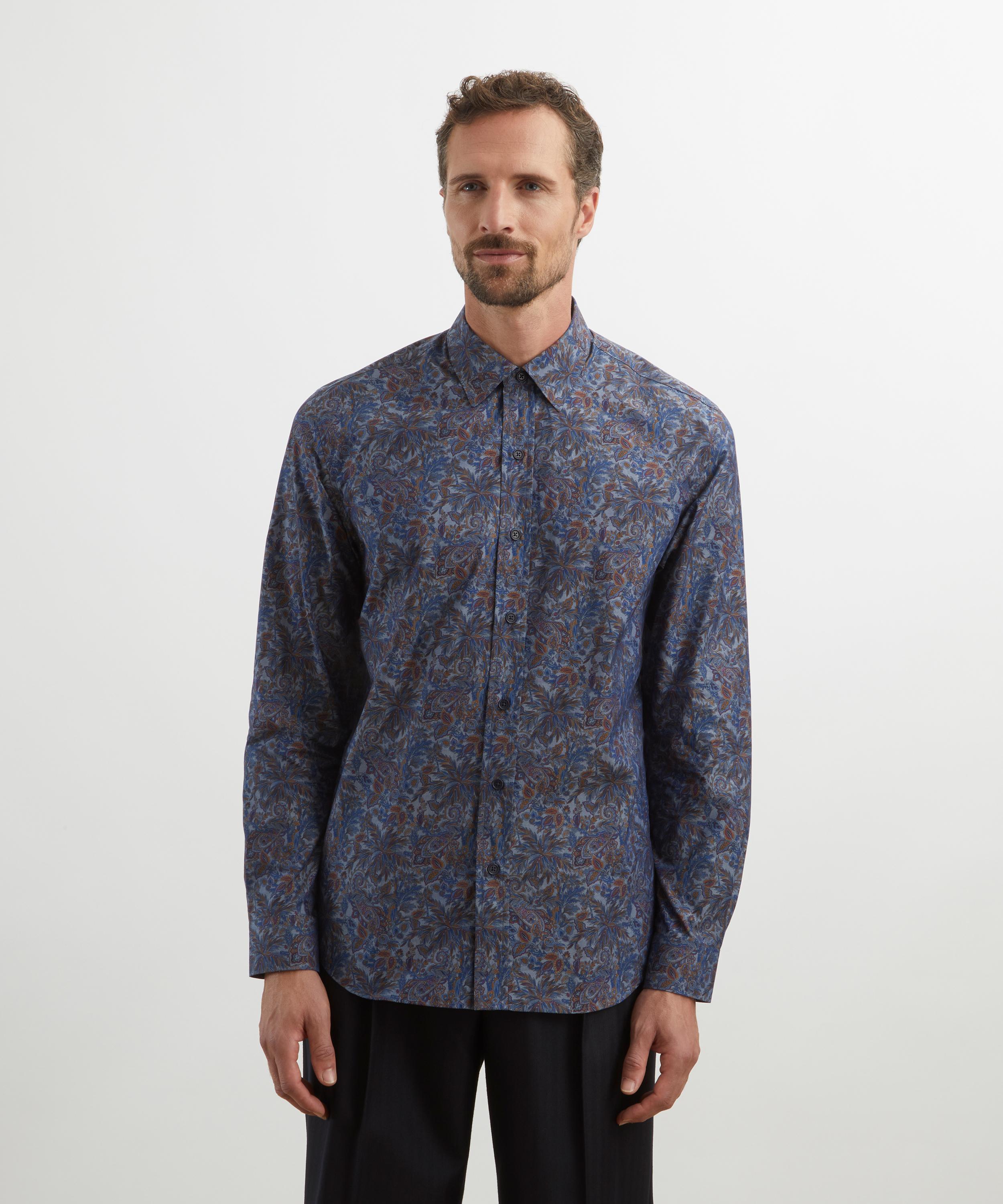 Liberty - Classic Fit Tana Lawn™ Cotton Shirt in Faraway Palm image number 2