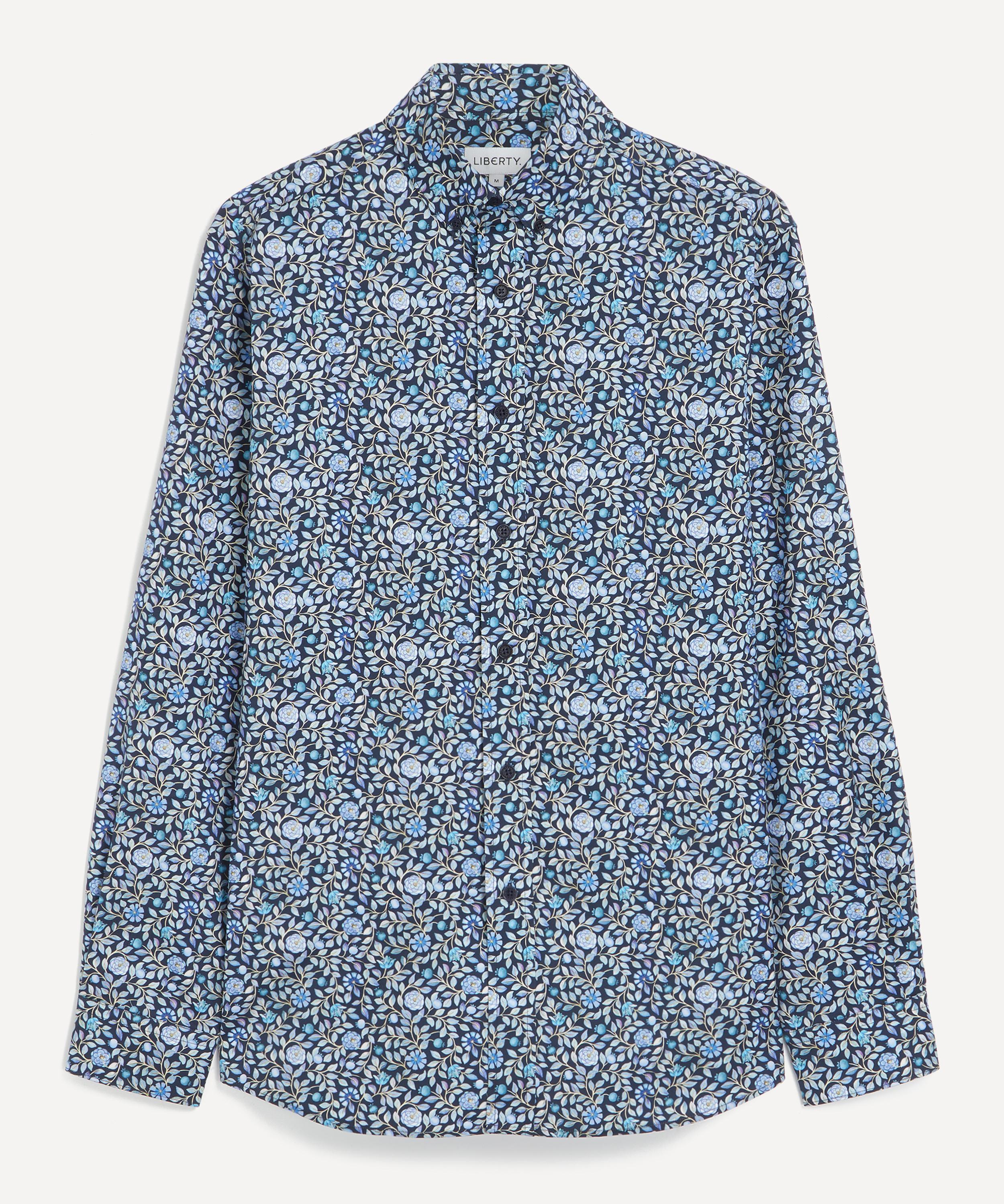 Liberty - Button-Down Regular Fit Cotton Shirt in Zara Thanrose  image number 0