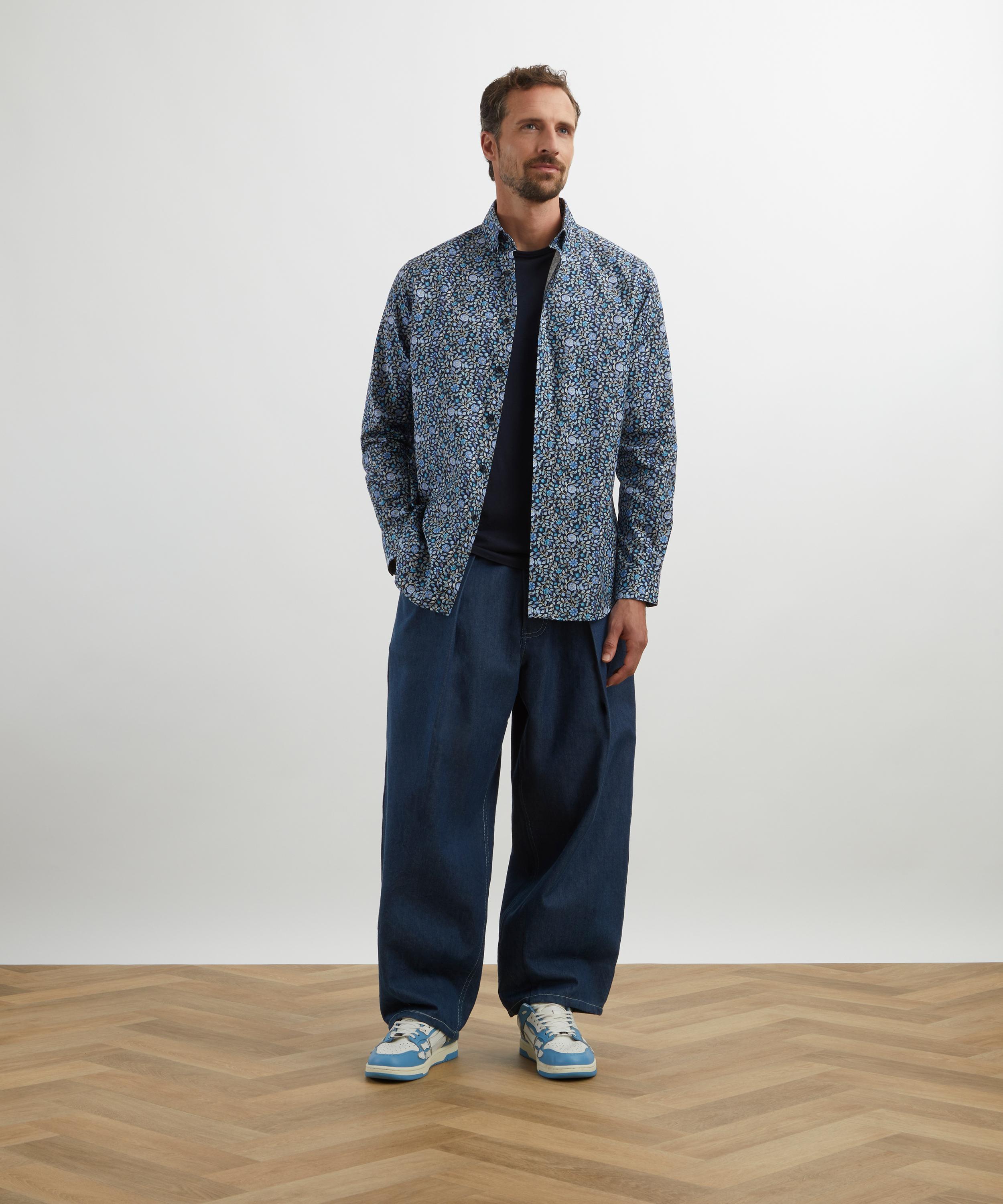 Liberty - Button-Down Regular Fit Cotton Shirt in Zara Thanrose  image number 1