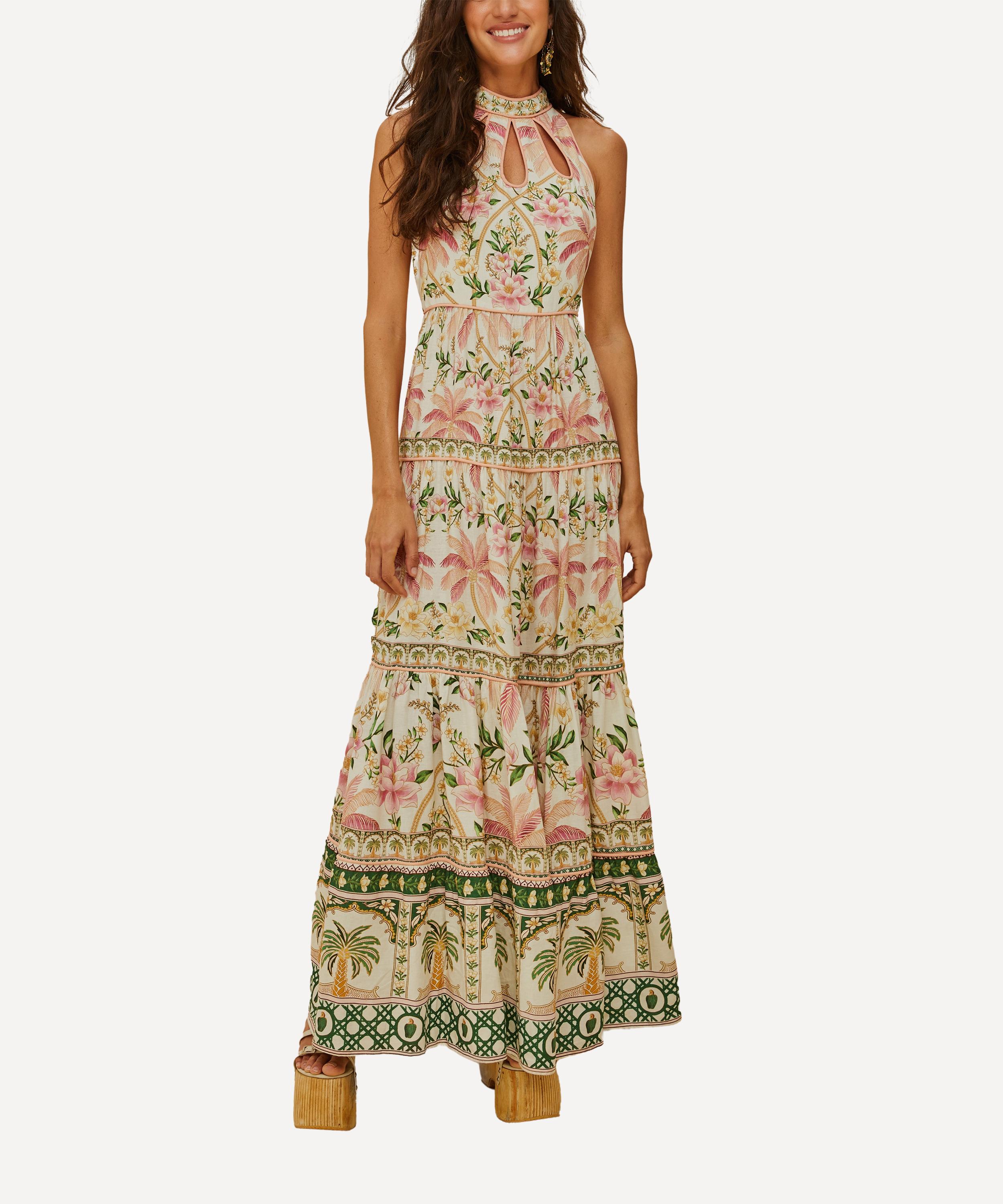 FARM Rio - Off-White Palm Dream Maxi Dress image number 0