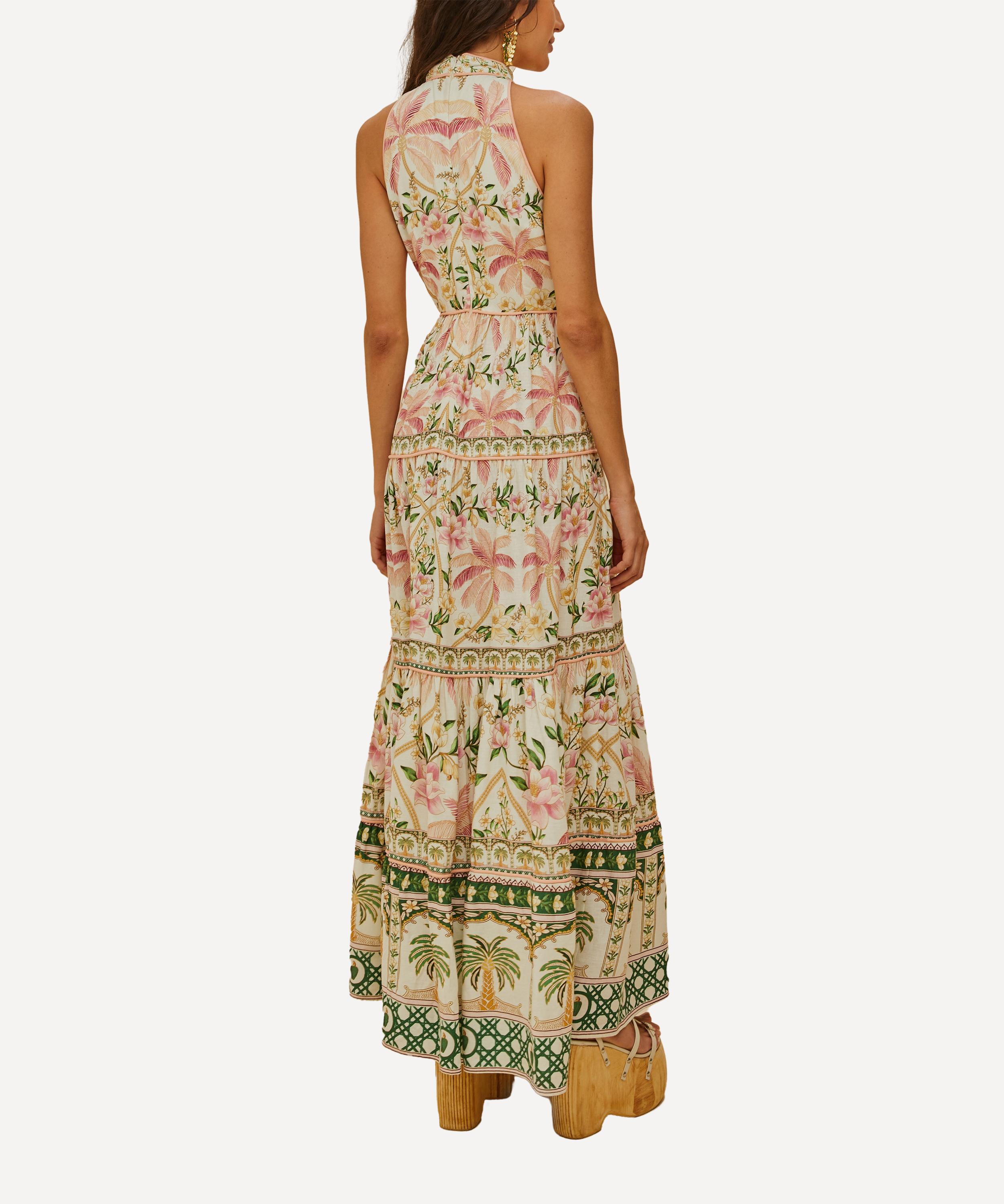 FARM Rio - Off-White Palm Dream Maxi Dress image number 1