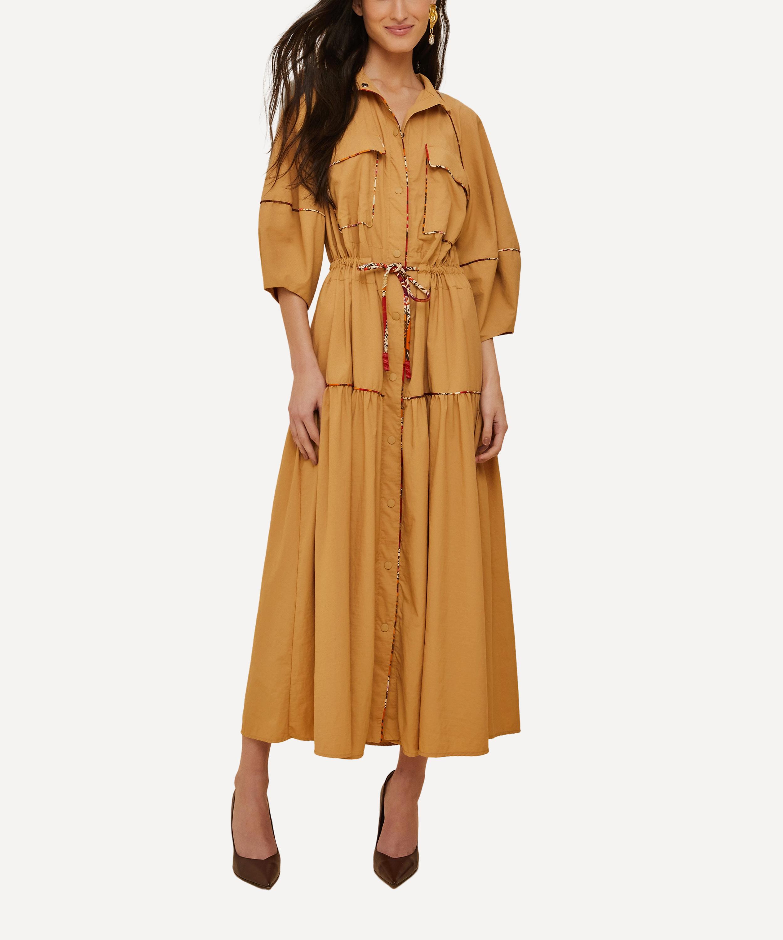FARM Rio - Caramel Chemise Midi Dress image number 0