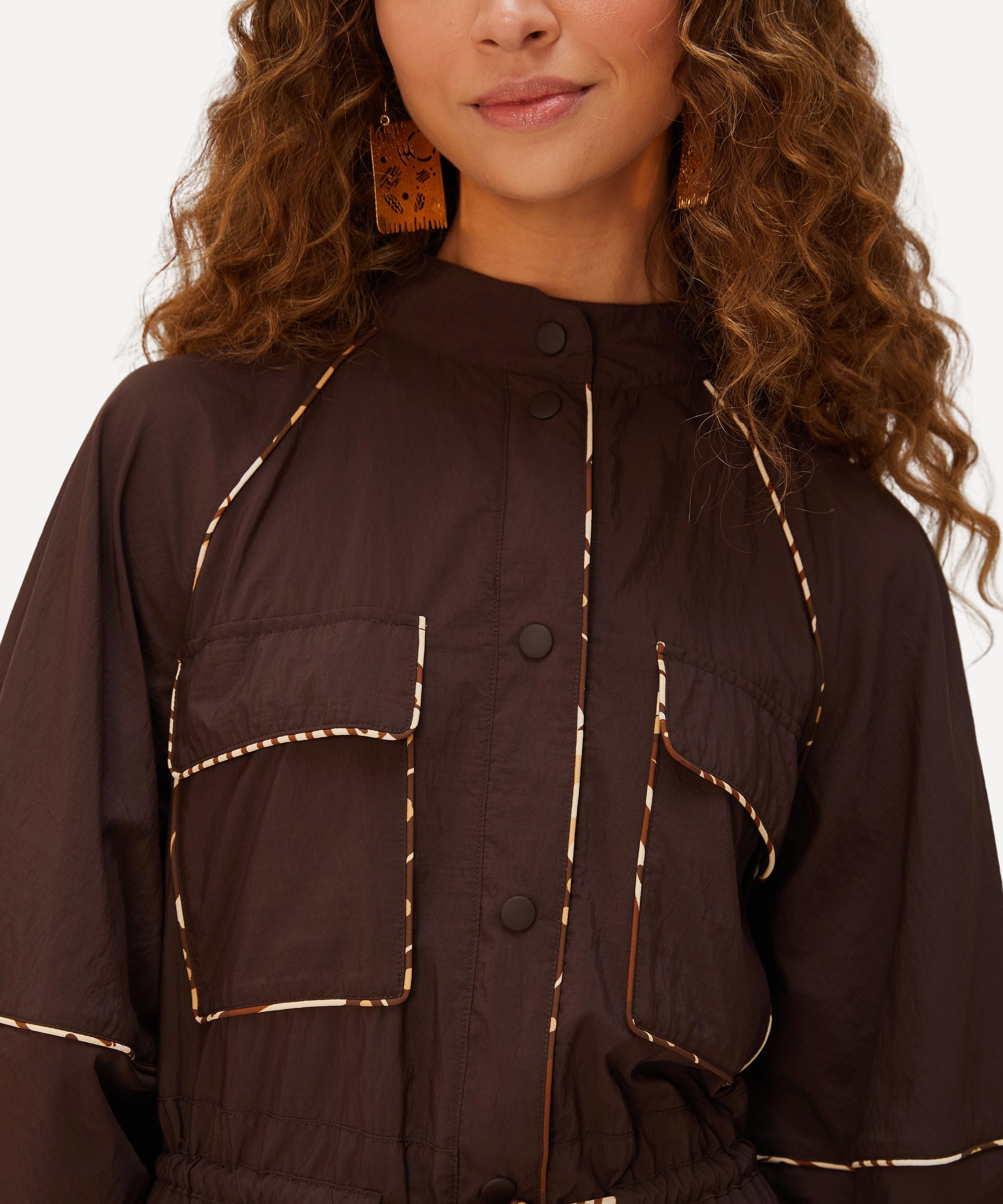 FARM Rio - Brown Chemise Midi Dress image number 2