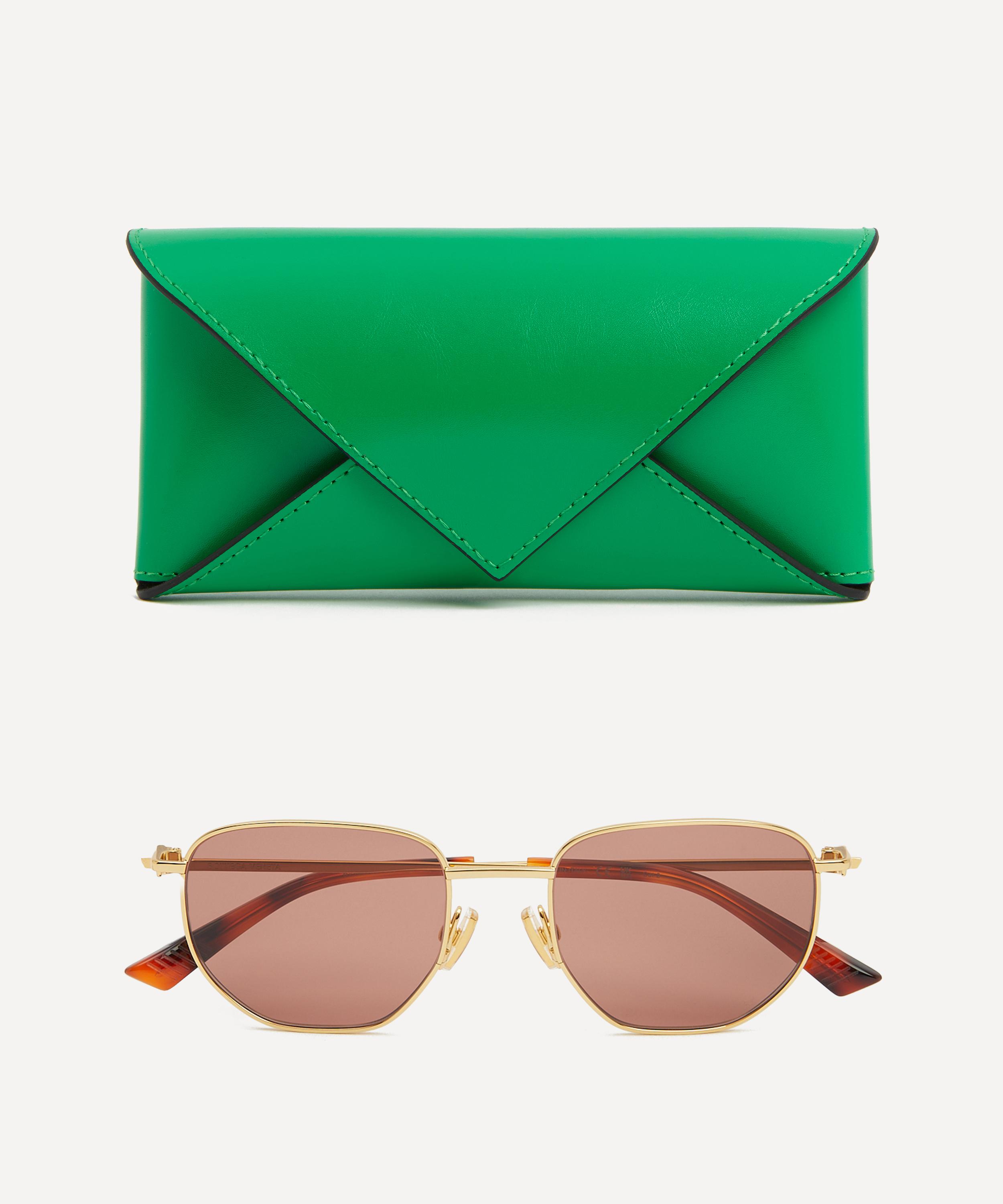 Bottega Veneta - Gold-Tone Aviator Sunglasses image number 3