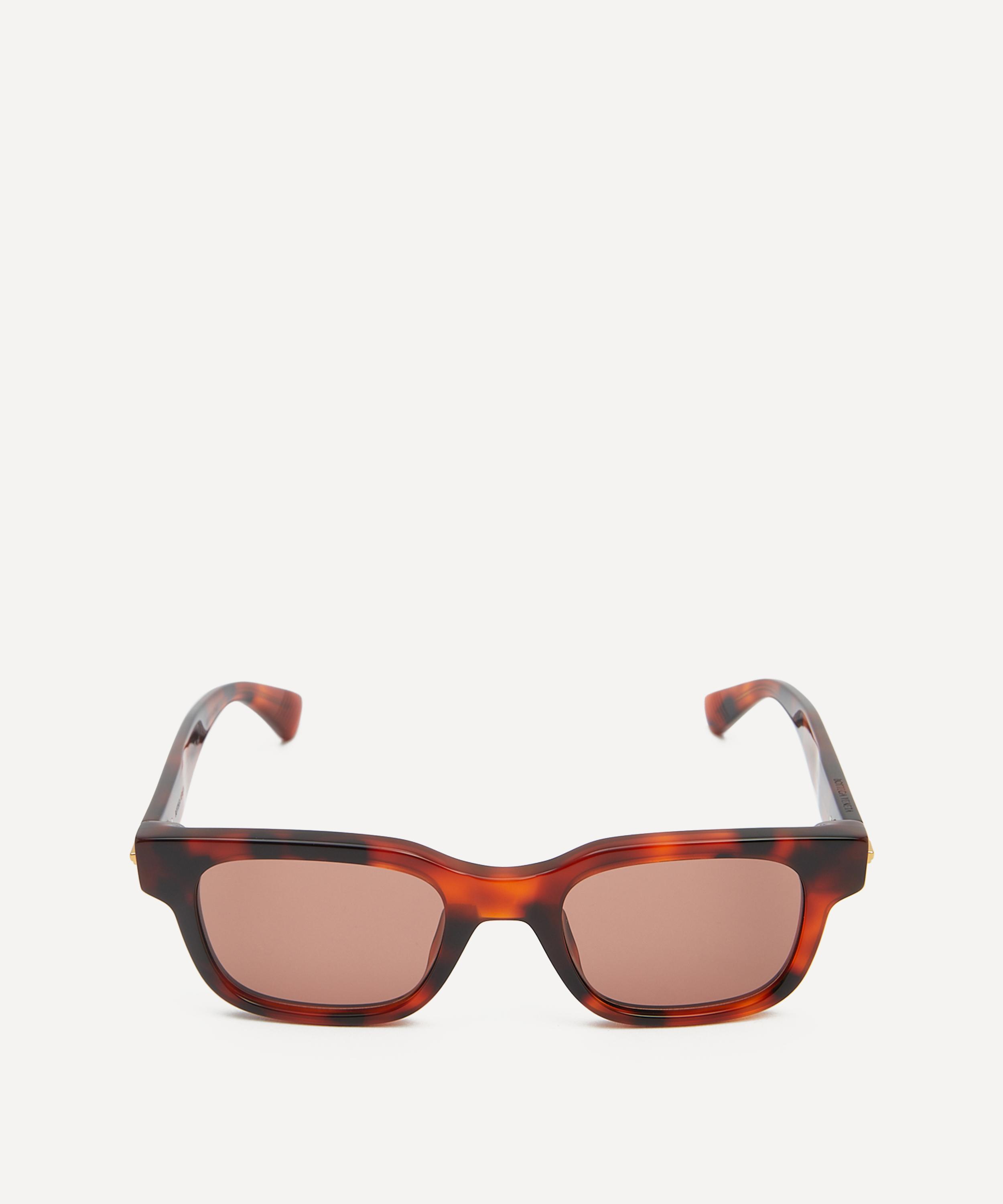 Bottega Veneta - Square Stretch Havana Sunglasses